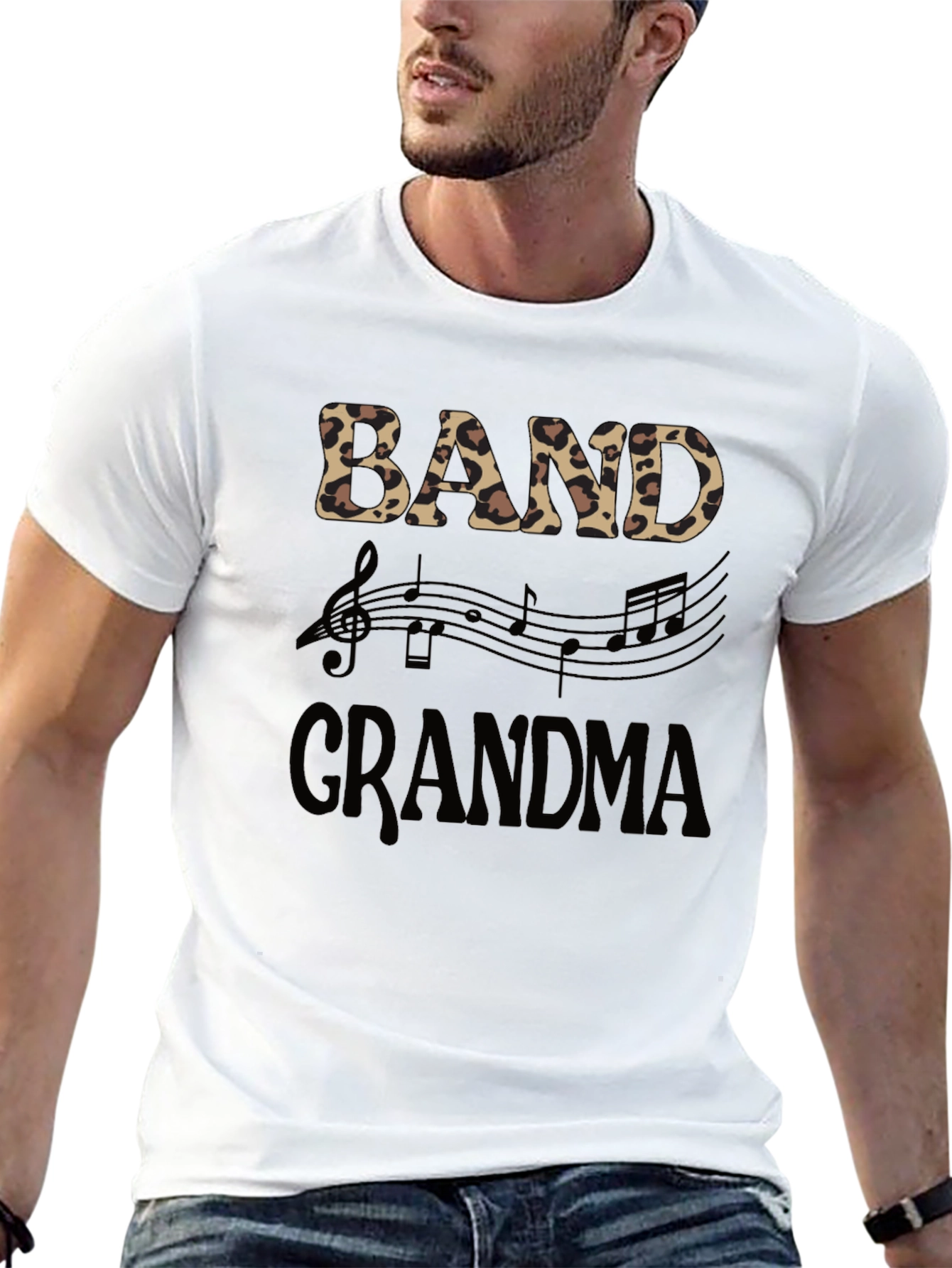 Band Grandma Leopard Print Music Lover T-Shirt