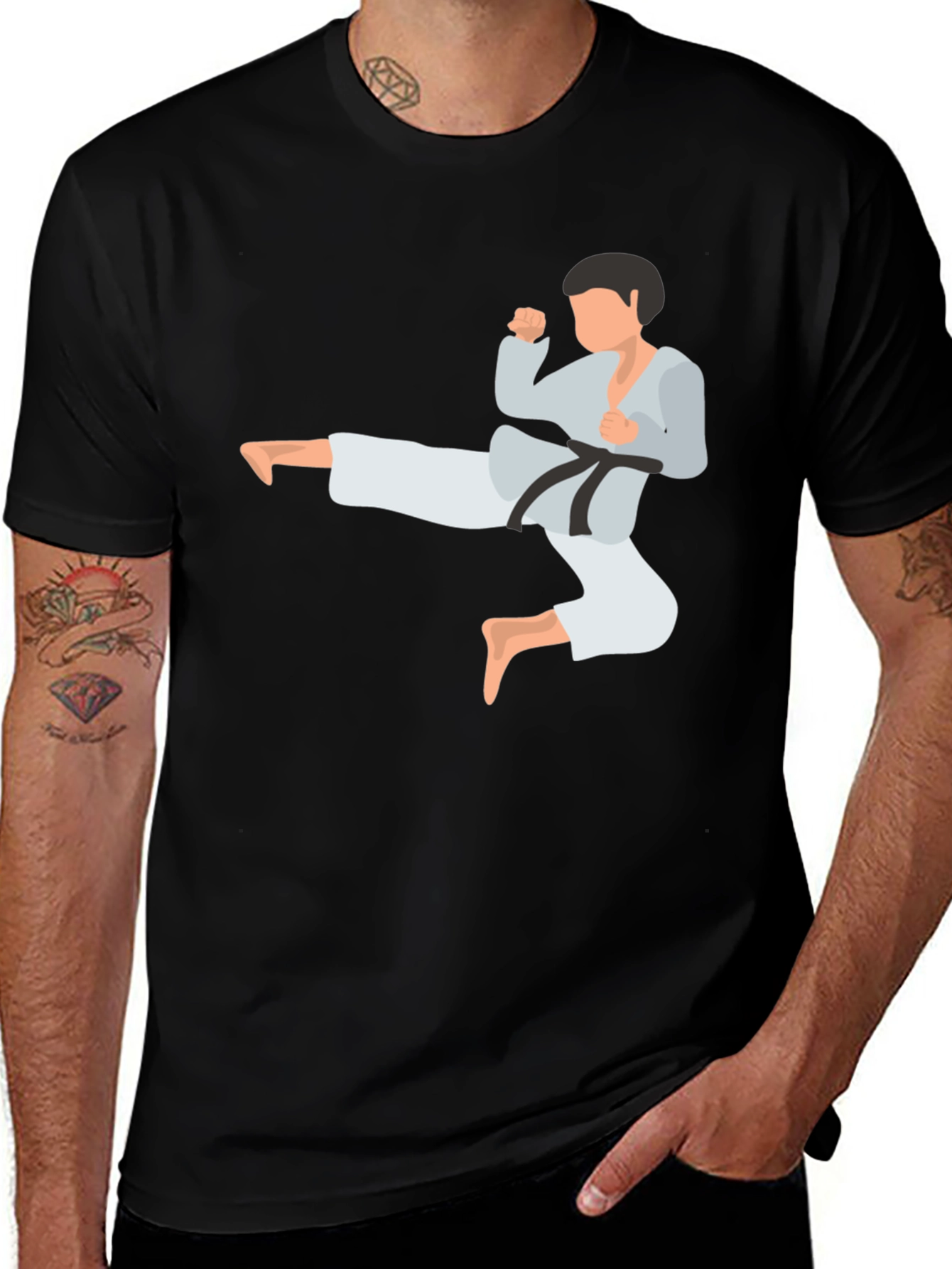 Karate Kick T-Shirt - Martial Arts Graphic Tee