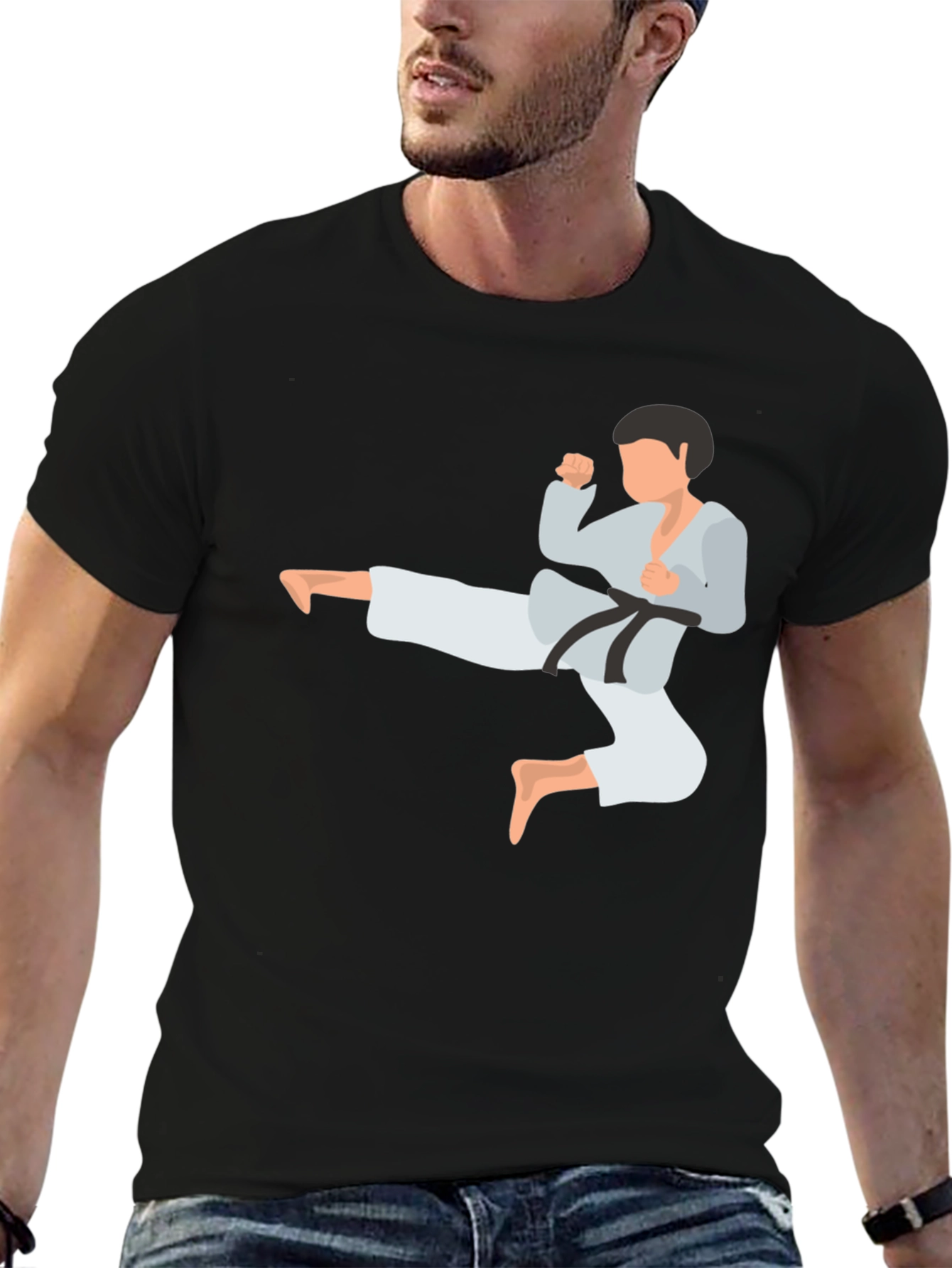 Karate Kick T-Shirt - Martial Arts Graphic Tee