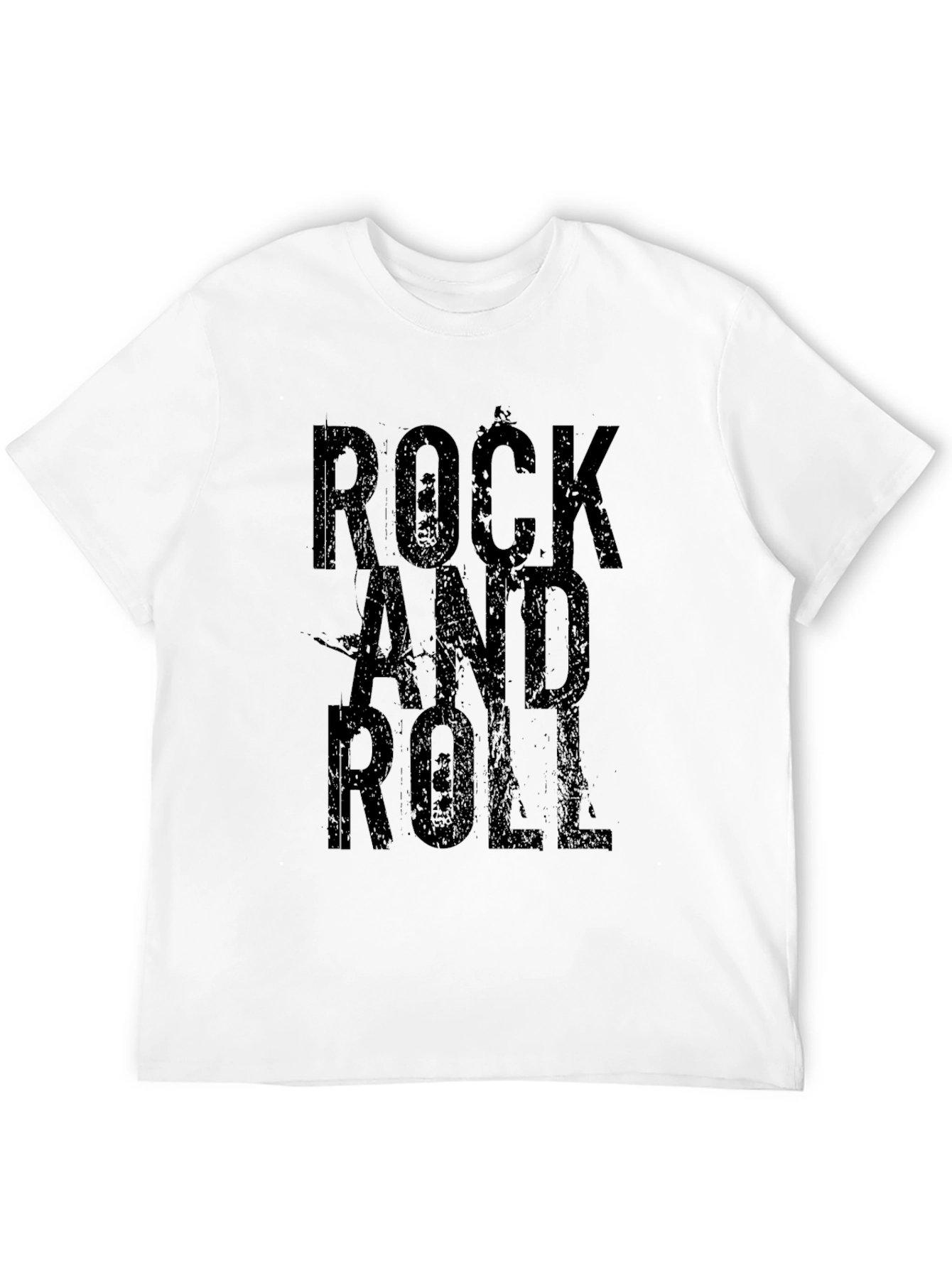 Rock and Roll Black Graphic T-Shirt