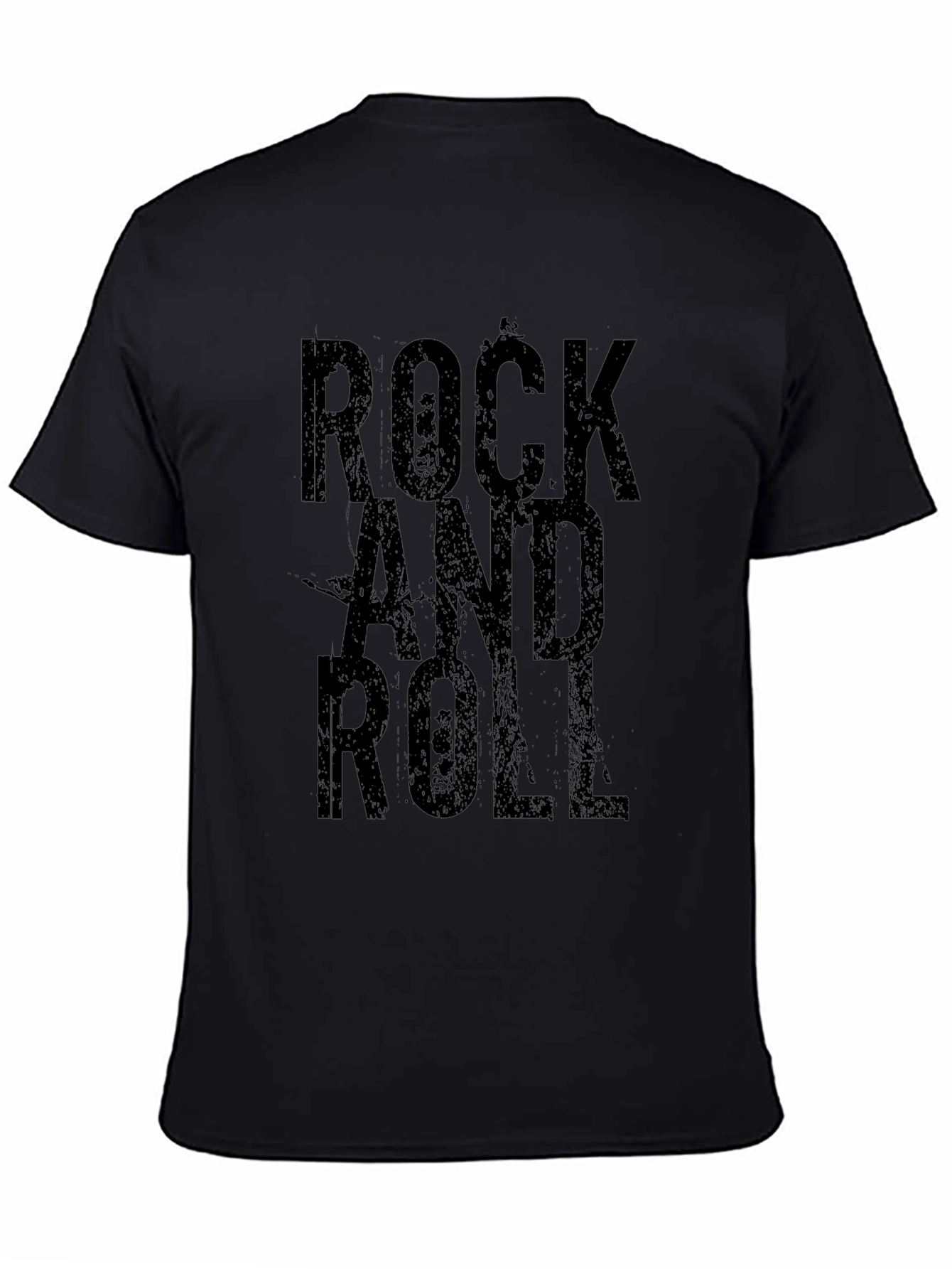 Rock and Roll Black Graphic T-Shirt