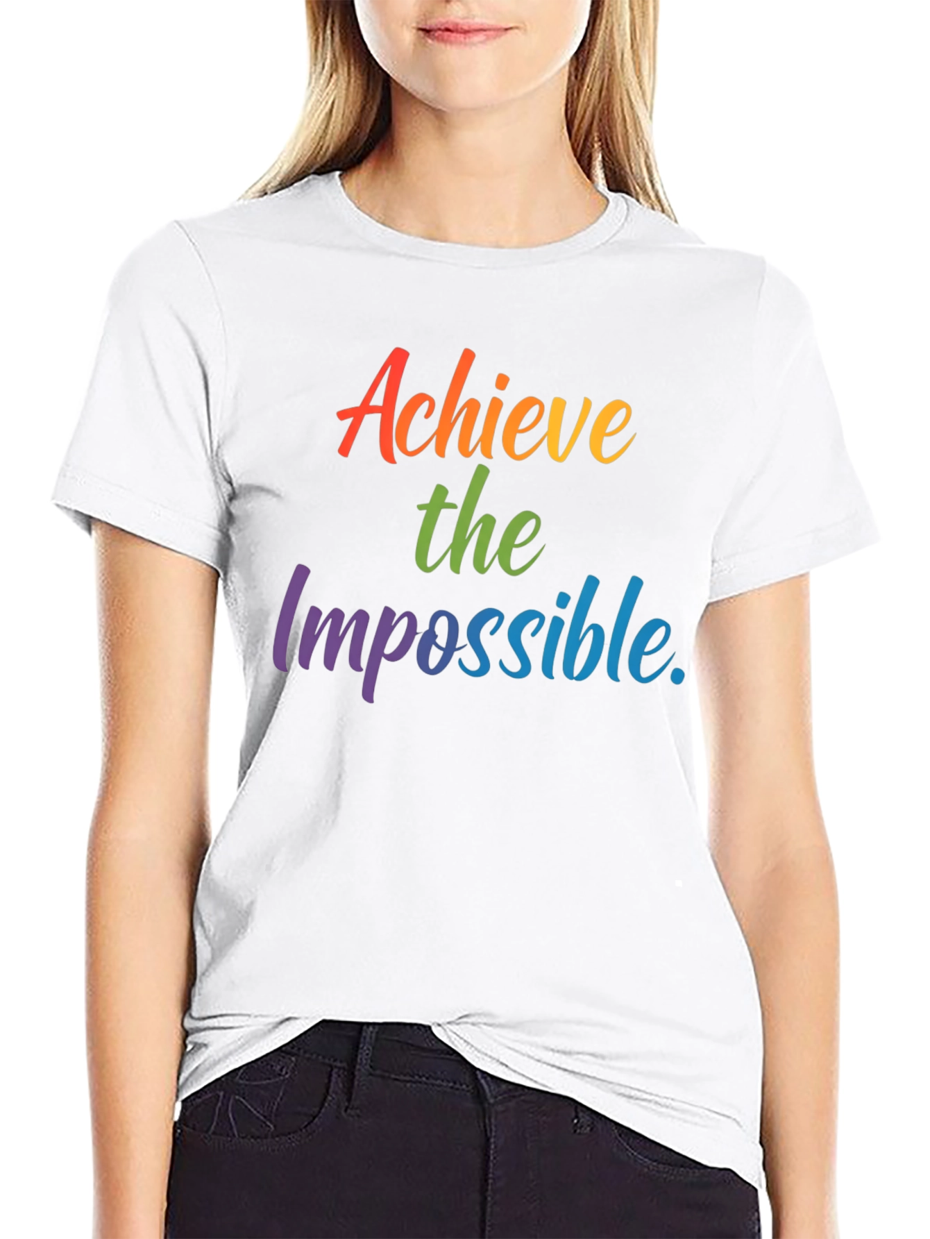Achieve the Impossible Rainbow Graphic Tee