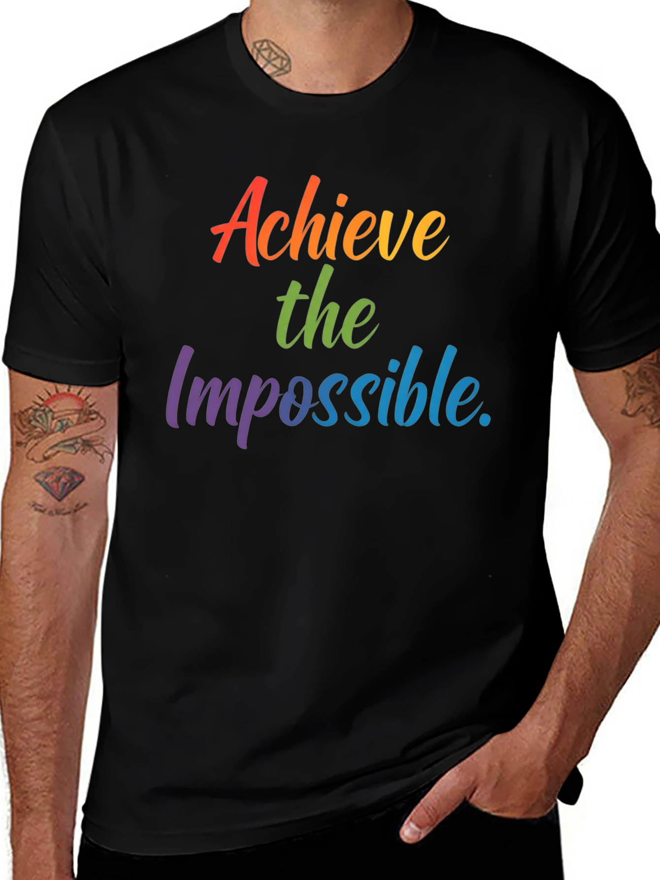 Achieve the Impossible Rainbow Graphic Tee