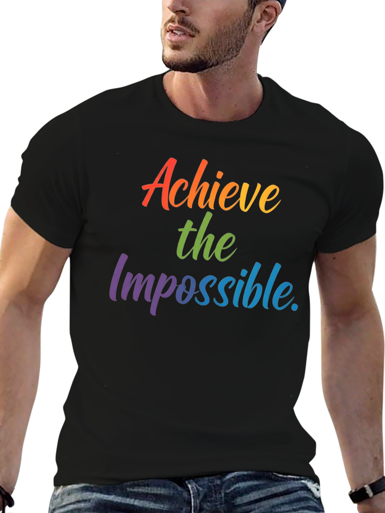 Achieve the Impossible Rainbow Graphic Tee