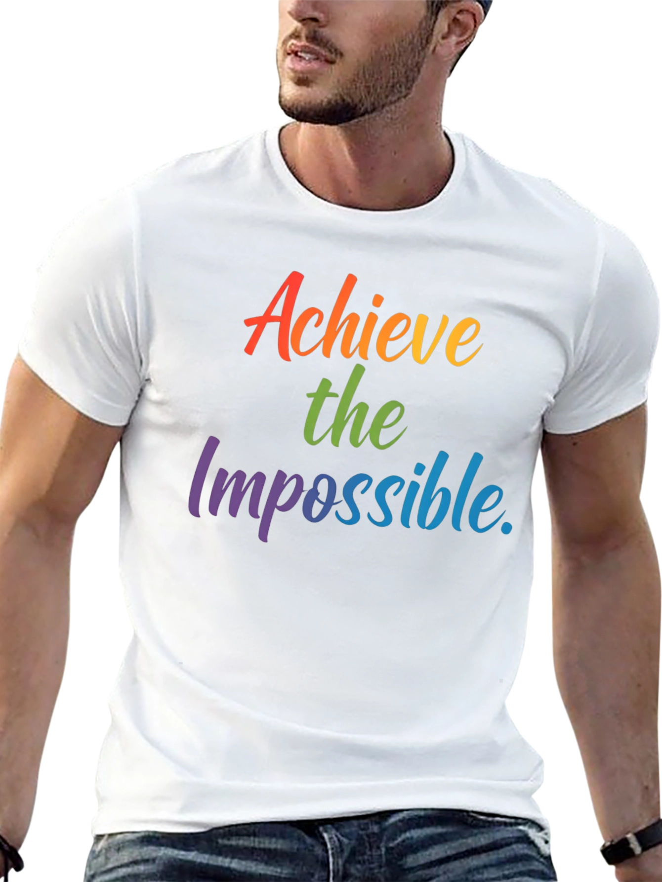 Achieve the Impossible Rainbow Graphic Tee