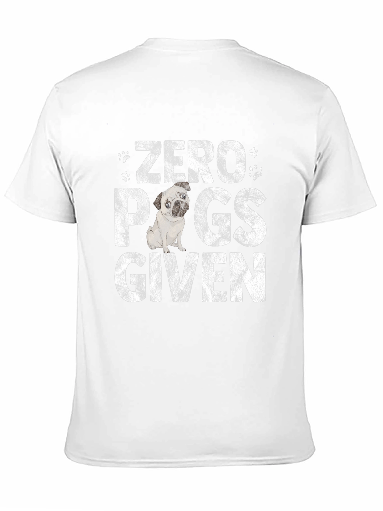 Zero Pugs Given Black T-Shirt