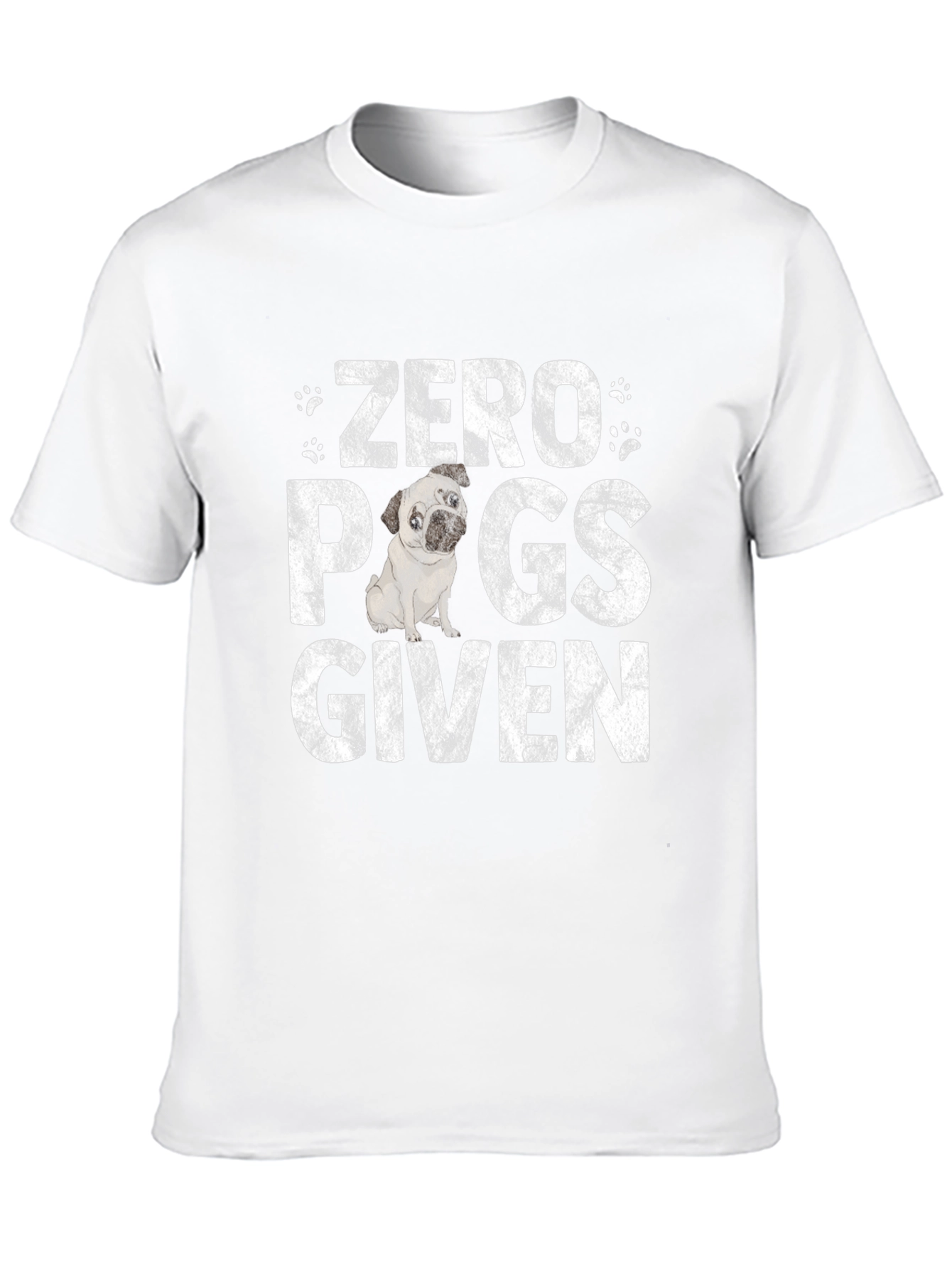 Zero Pugs Given Black T-Shirt