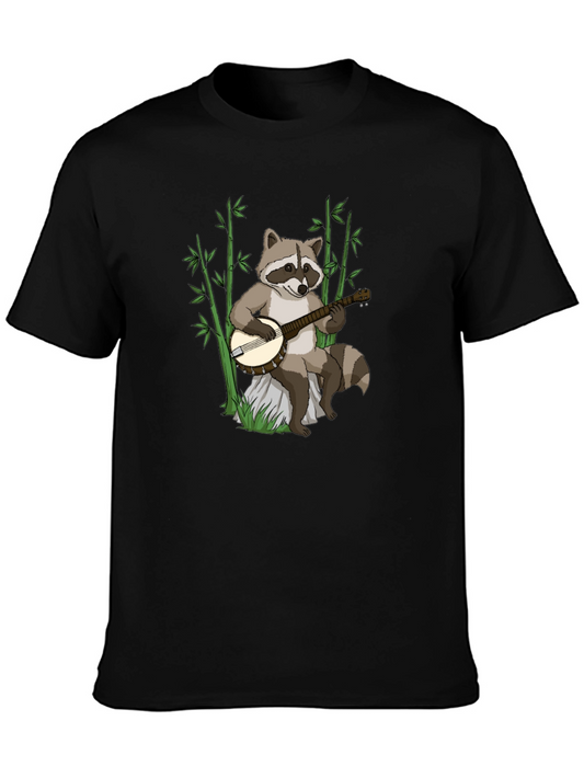 Raccoon Banjo Player Graphic Tee