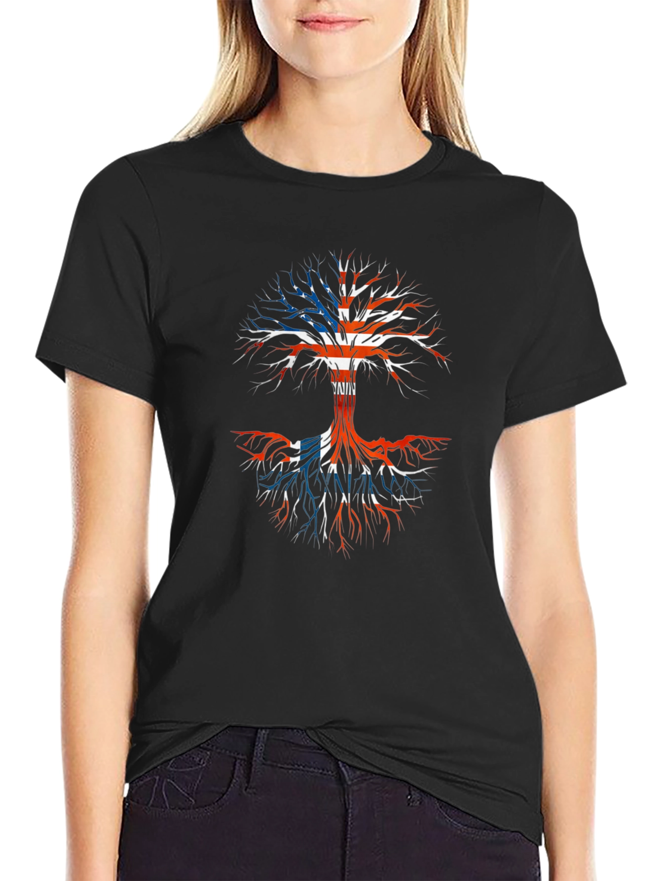 Union Jack Tree Black T-Shirt
