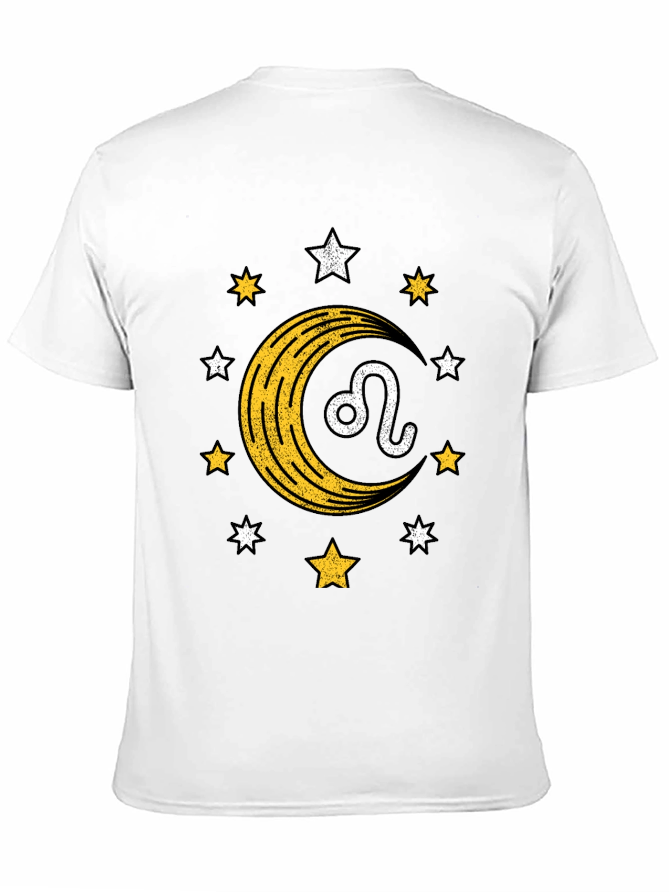 Leo Zodiac T-Shirt with Moon & Star Design