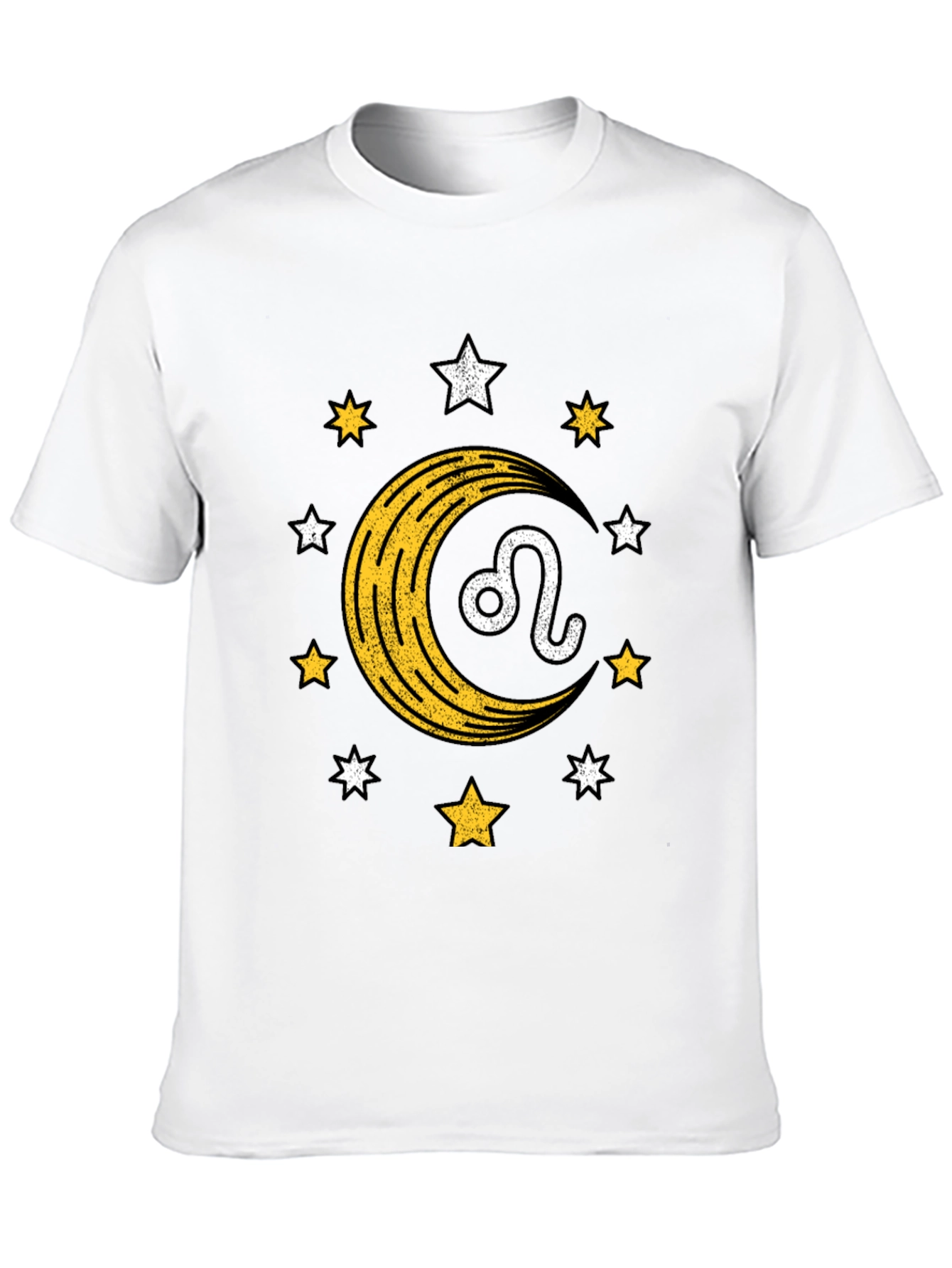 Leo Zodiac T-Shirt with Moon & Star Design