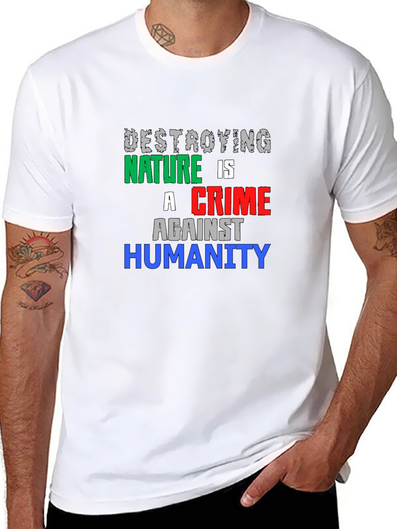 Destroying Nature T-Shirt - Crime Against Humanity