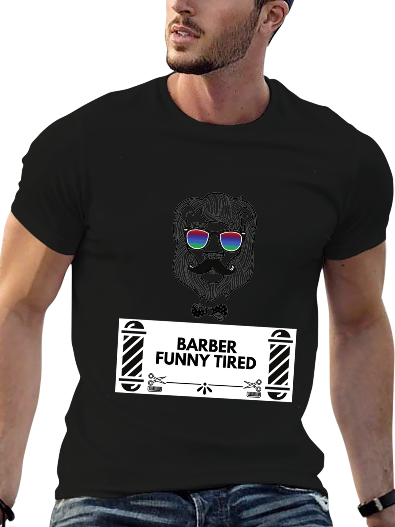Barber Funny Tired Graphic T-Shirt