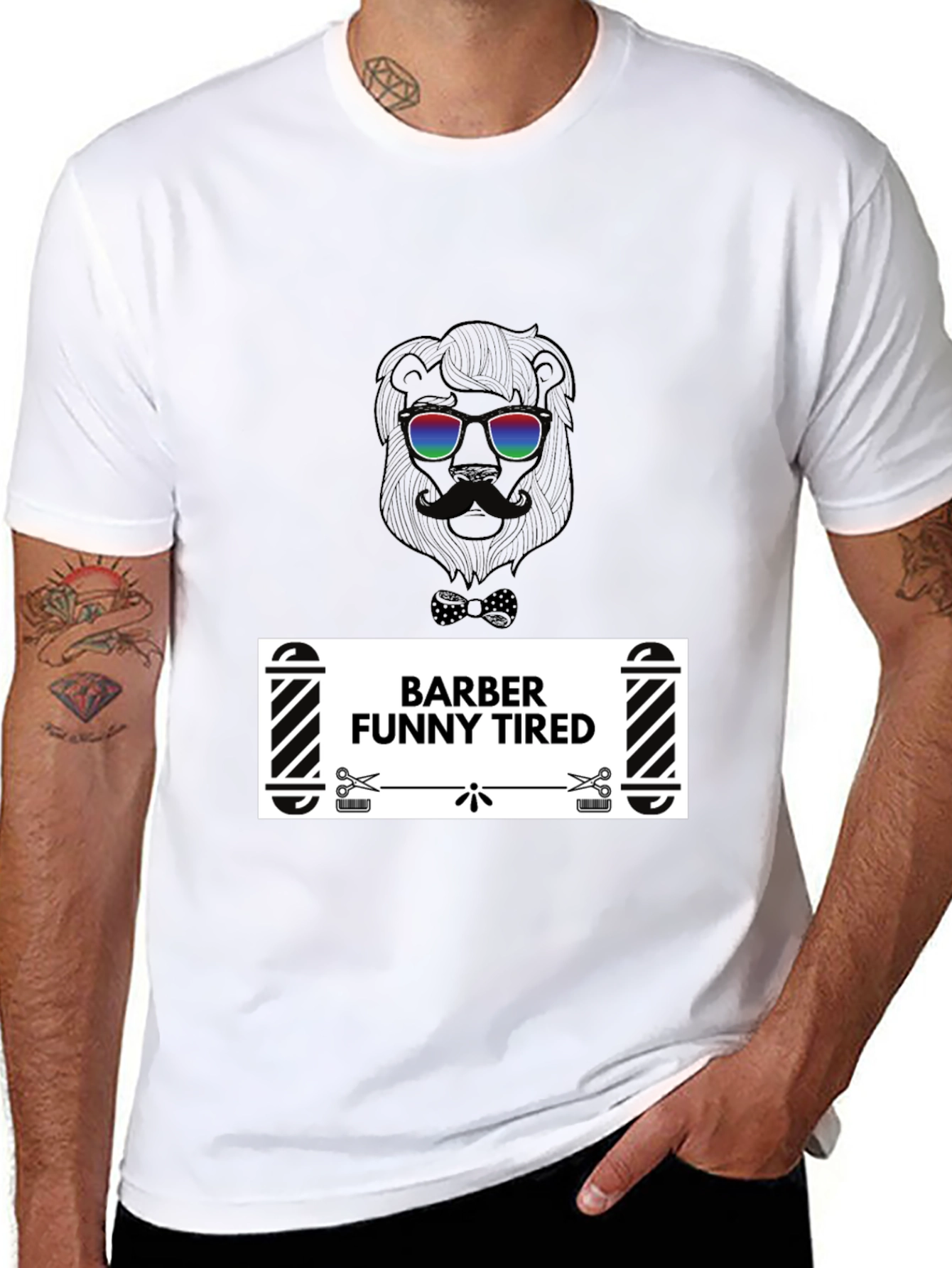 Barber Funny Tired Graphic T-Shirt