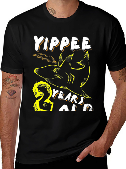 Yippee 23 Years Old Shark Birthday Tee