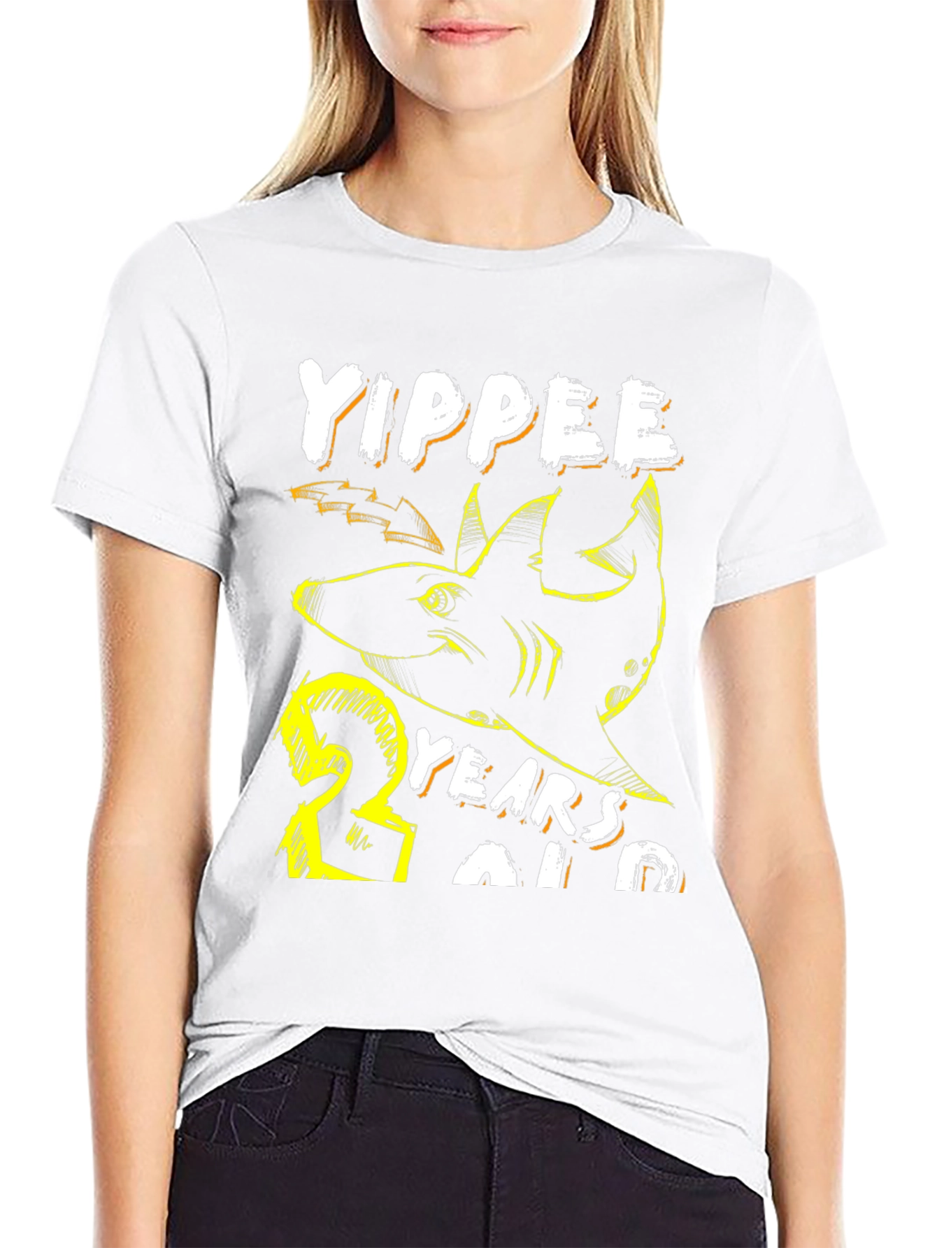 Yippee 23 Years Old Shark Birthday Tee