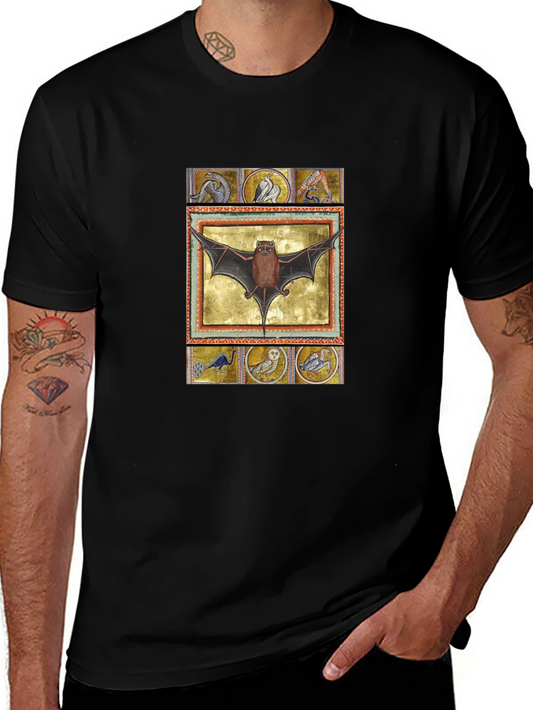 Medieval Bat Art T-Shirt - Unique Graphic Tee
