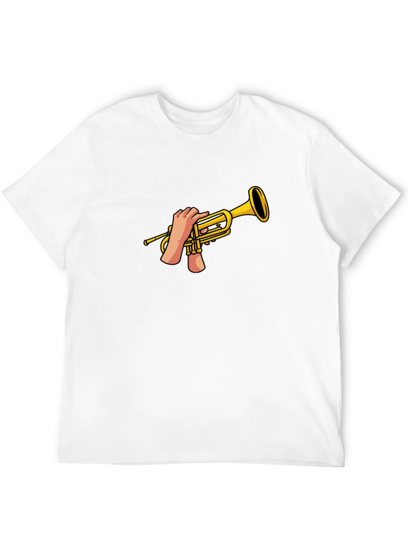 Trumpet Hands Graphic T-Shirt - Black
