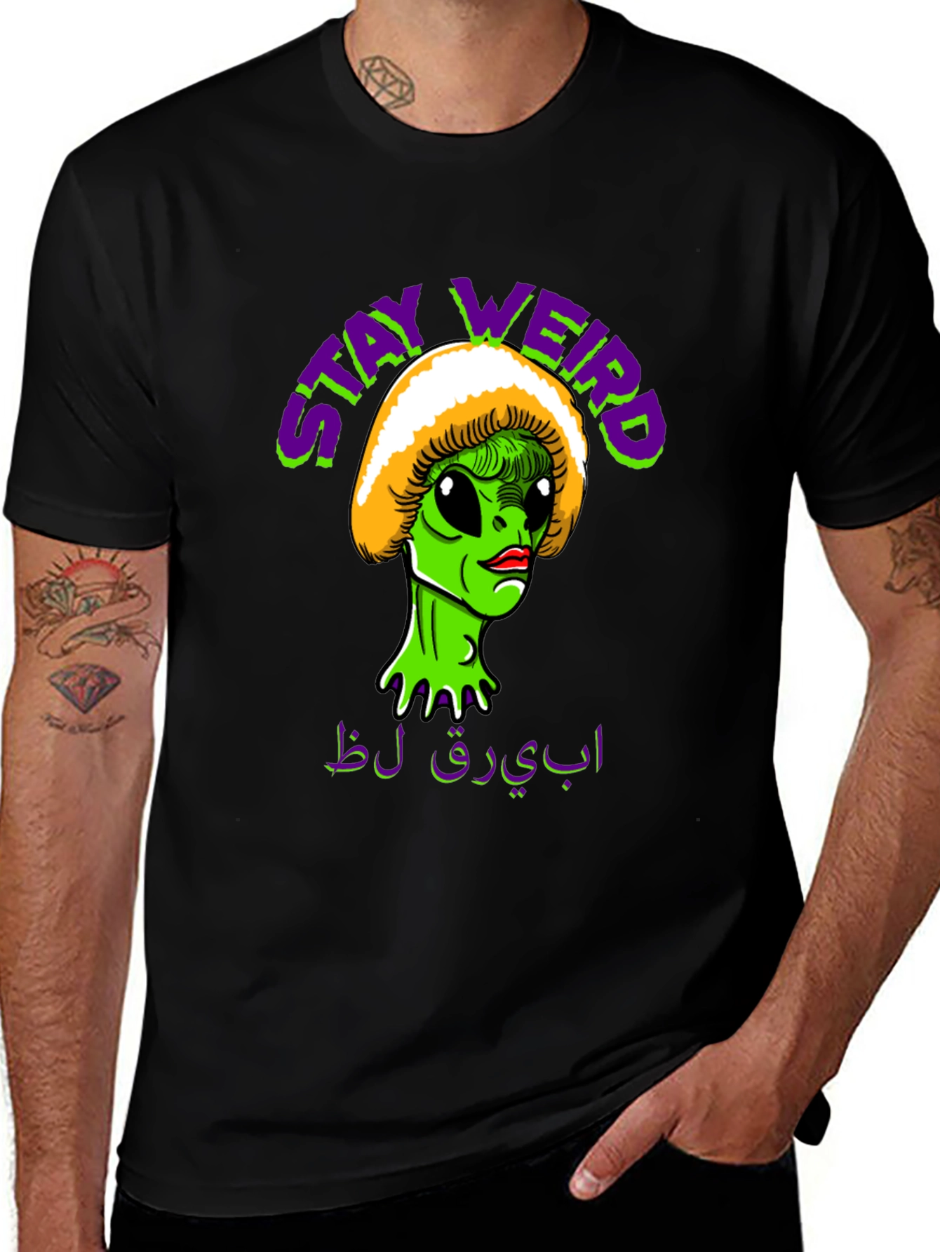 Stay Weird Alien Graphic T-Shirt