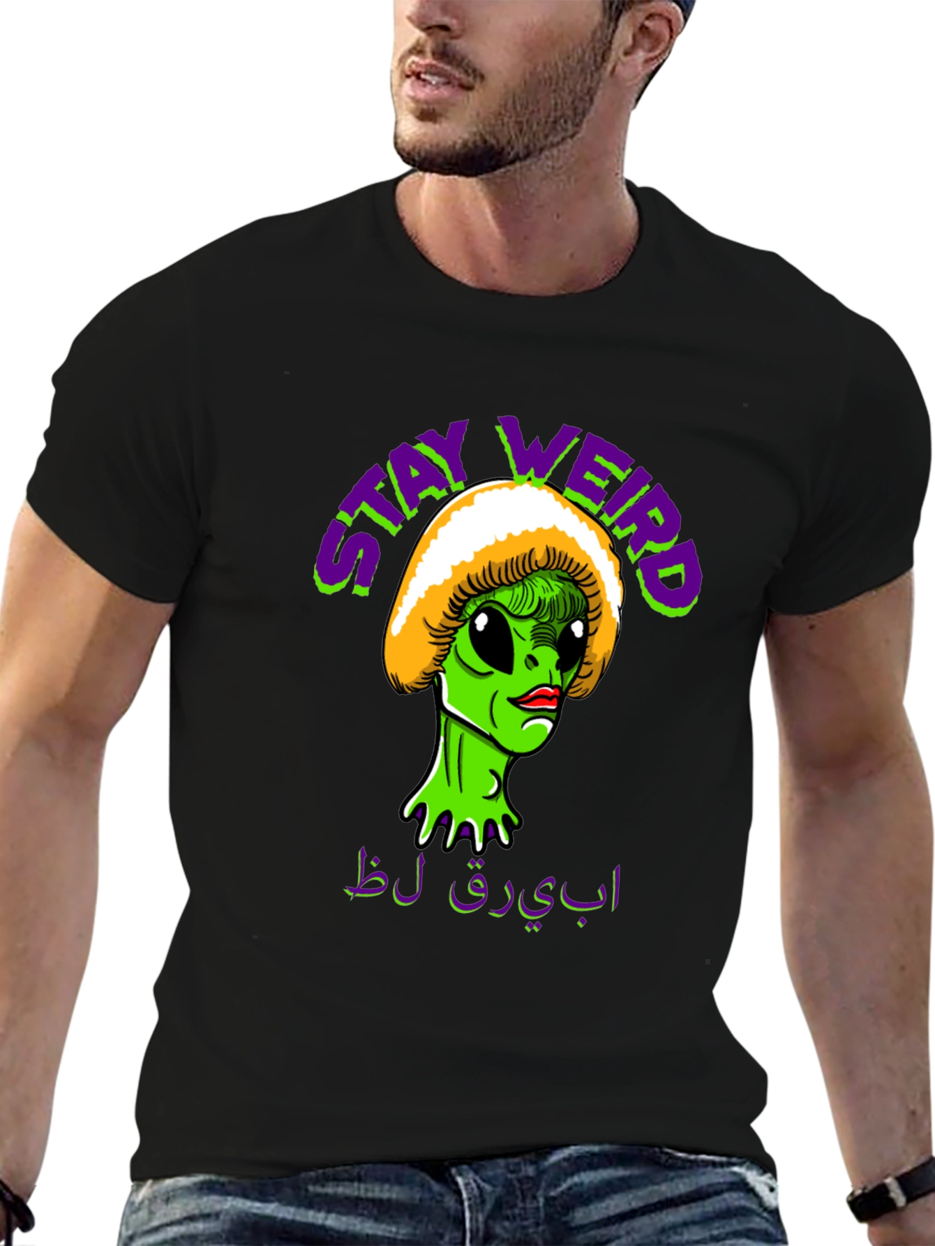 Stay Weird Alien Graphic T-Shirt