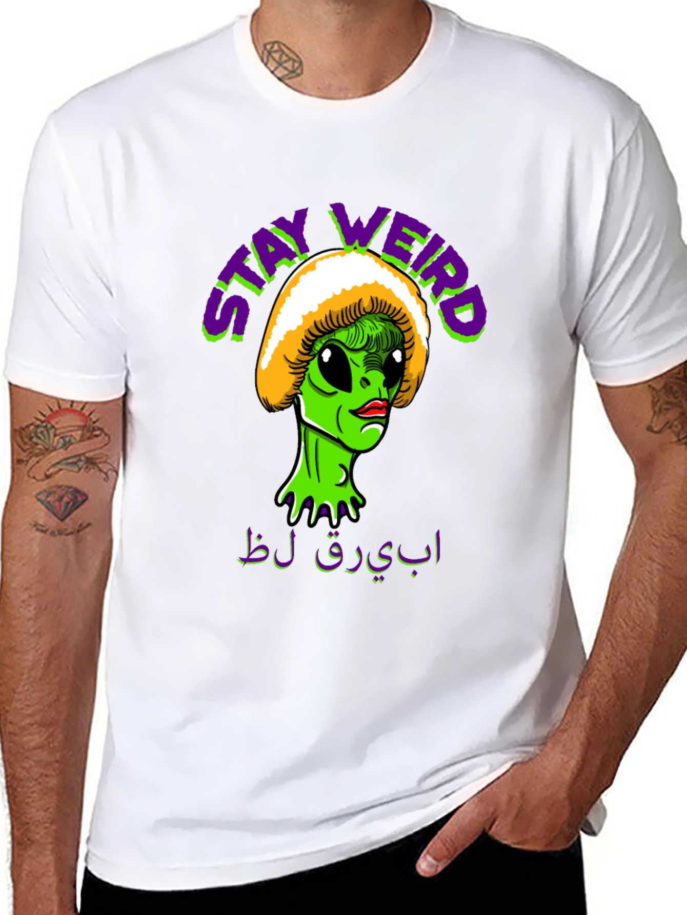 Stay Weird Alien Graphic T-Shirt
