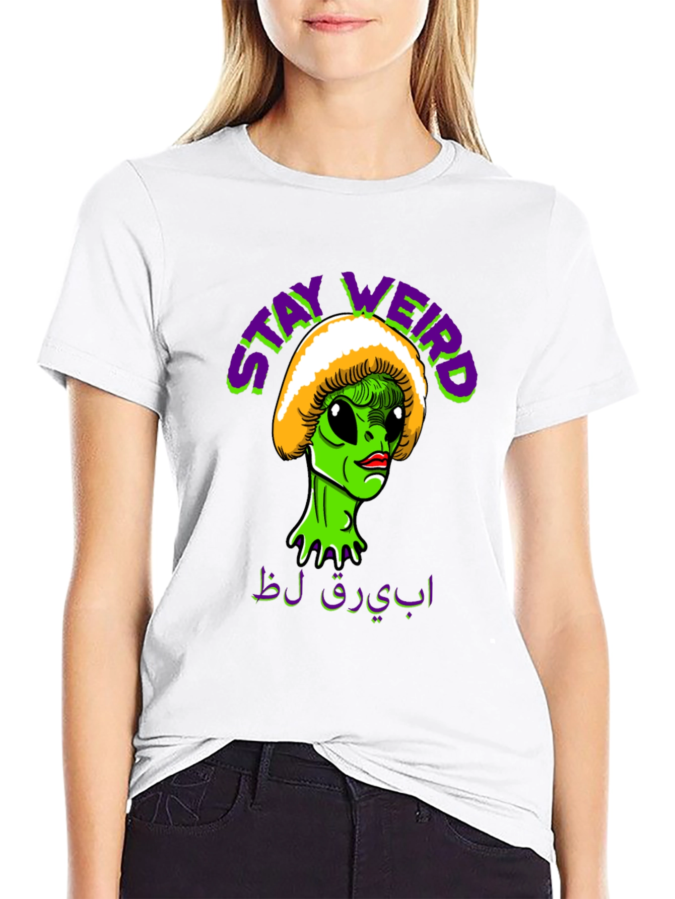 Stay Weird Alien Graphic T-Shirt