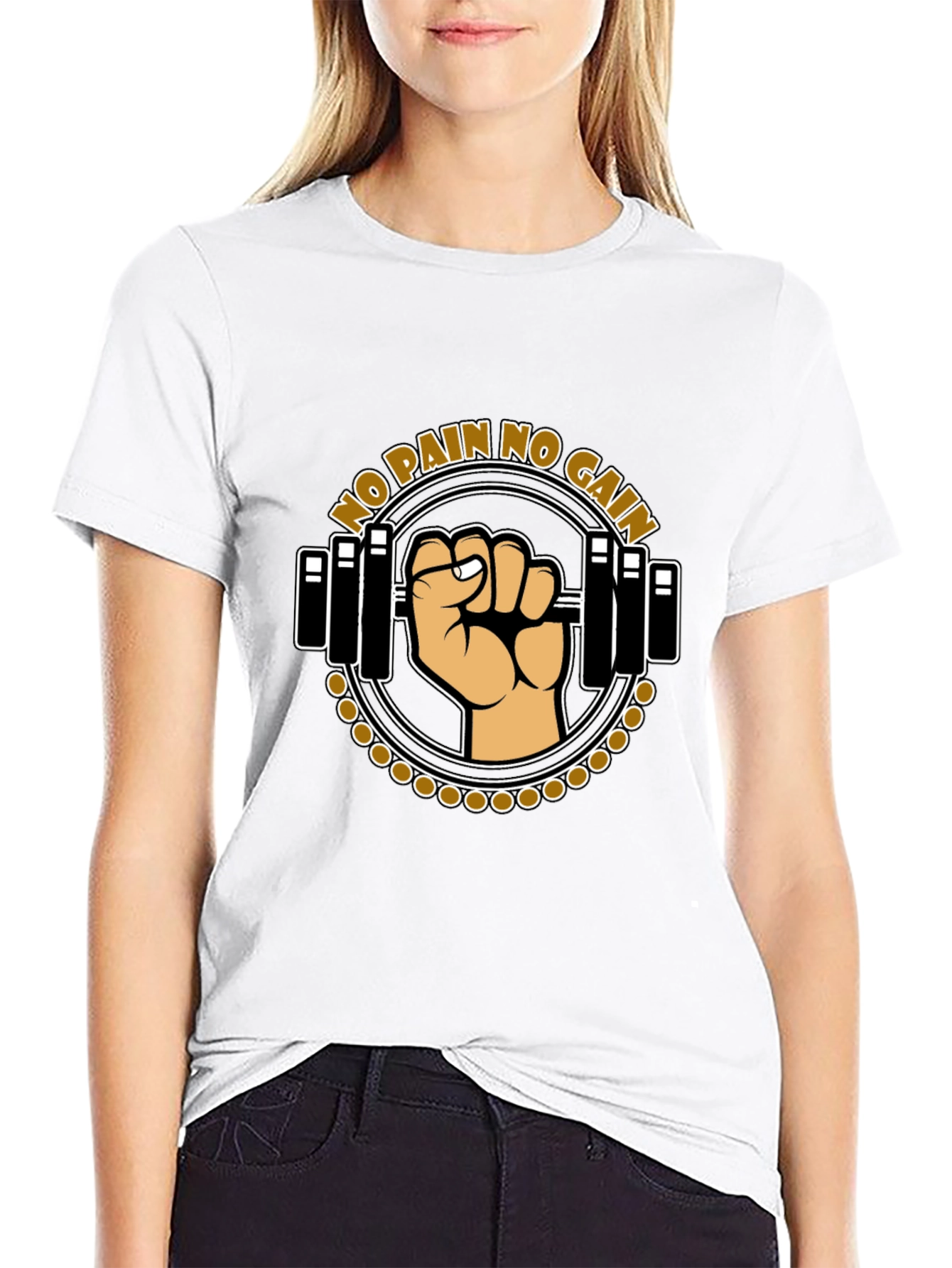 No Pain No Gain Workout T-Shirt - Black