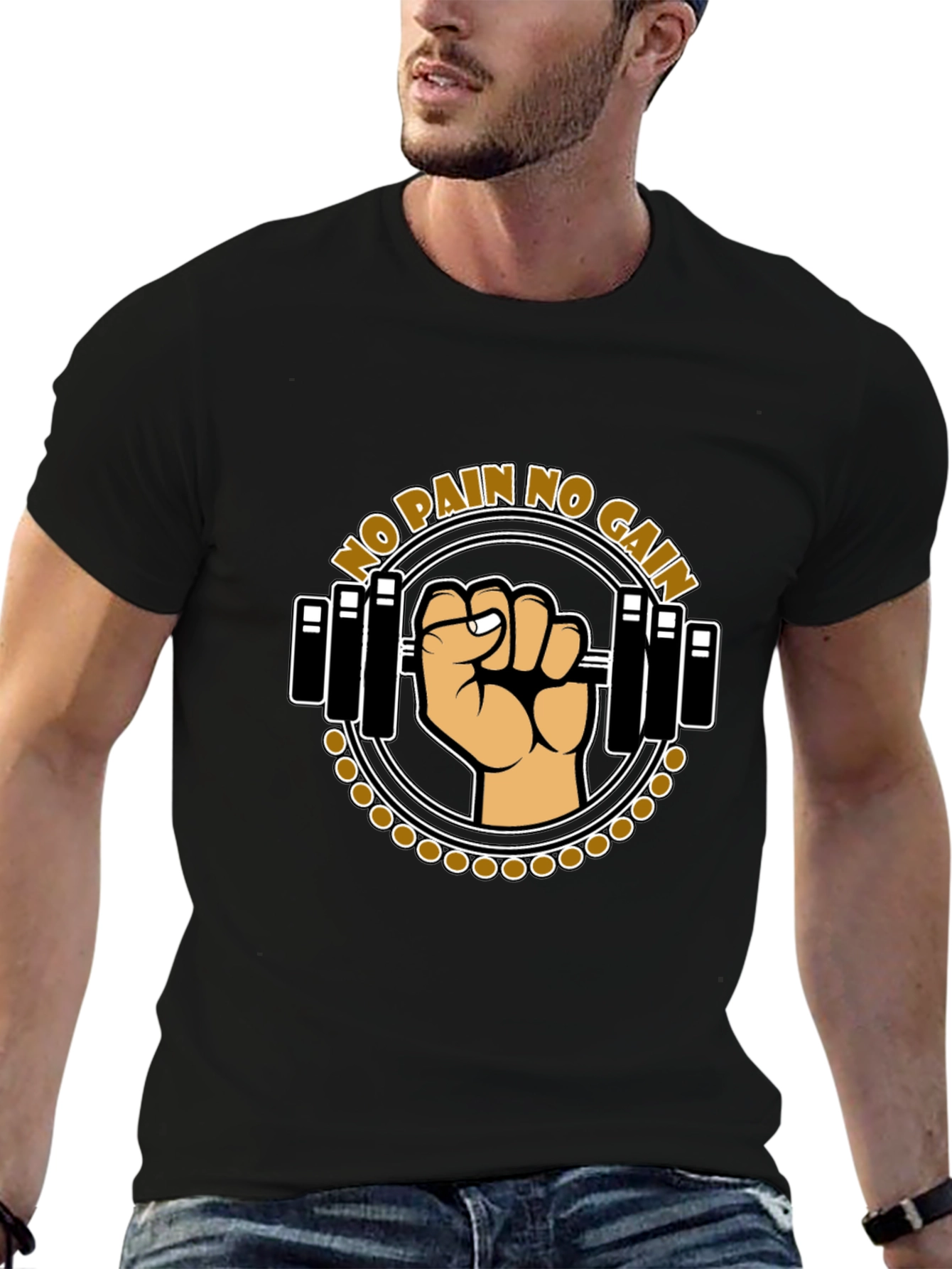 No Pain No Gain Workout T-Shirt - Black