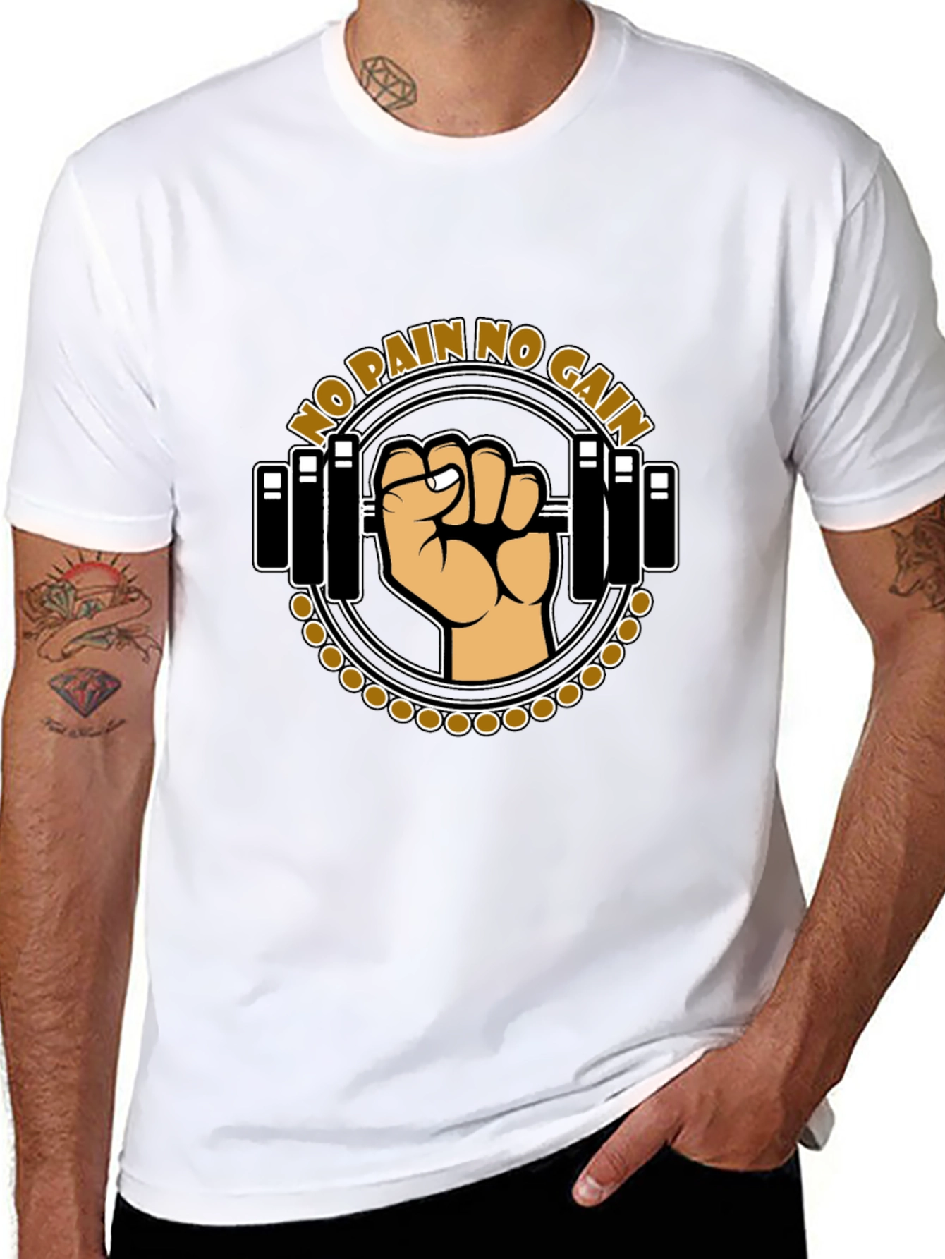 No Pain No Gain Workout T-Shirt - Black