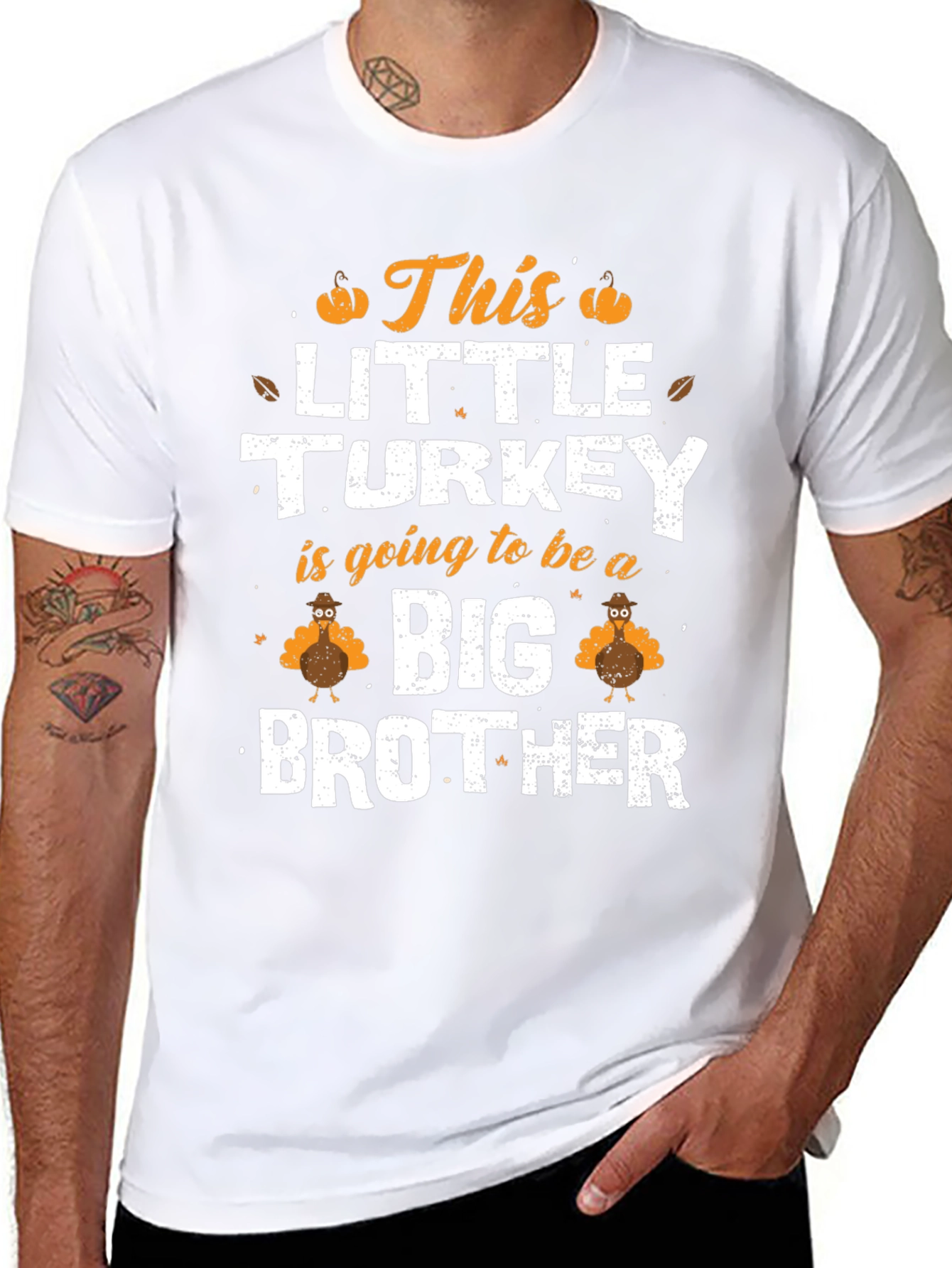 Little Turkey Big Brother Thanksgiving T-Shirt