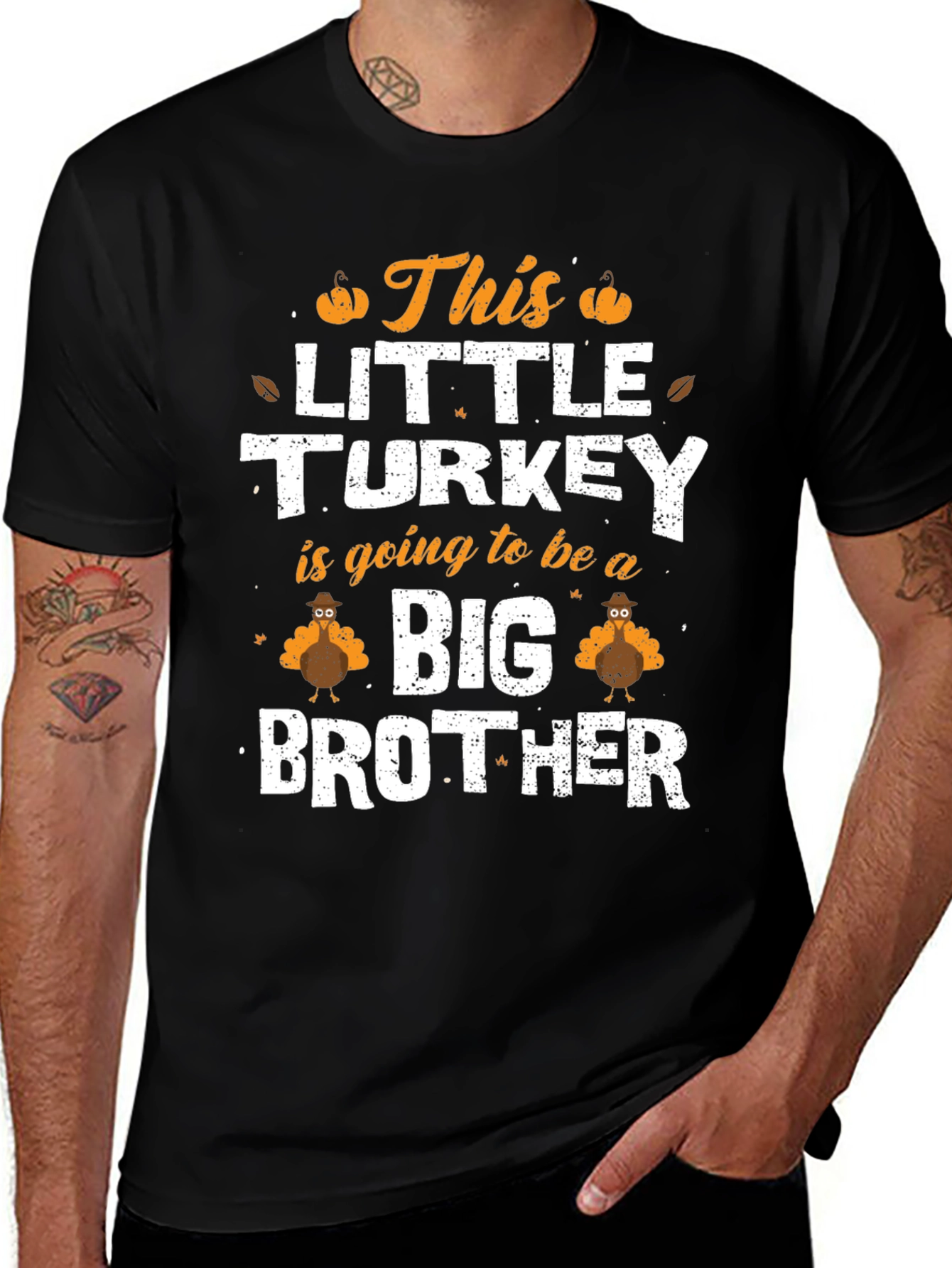 Little Turkey Big Brother Thanksgiving T-Shirt
