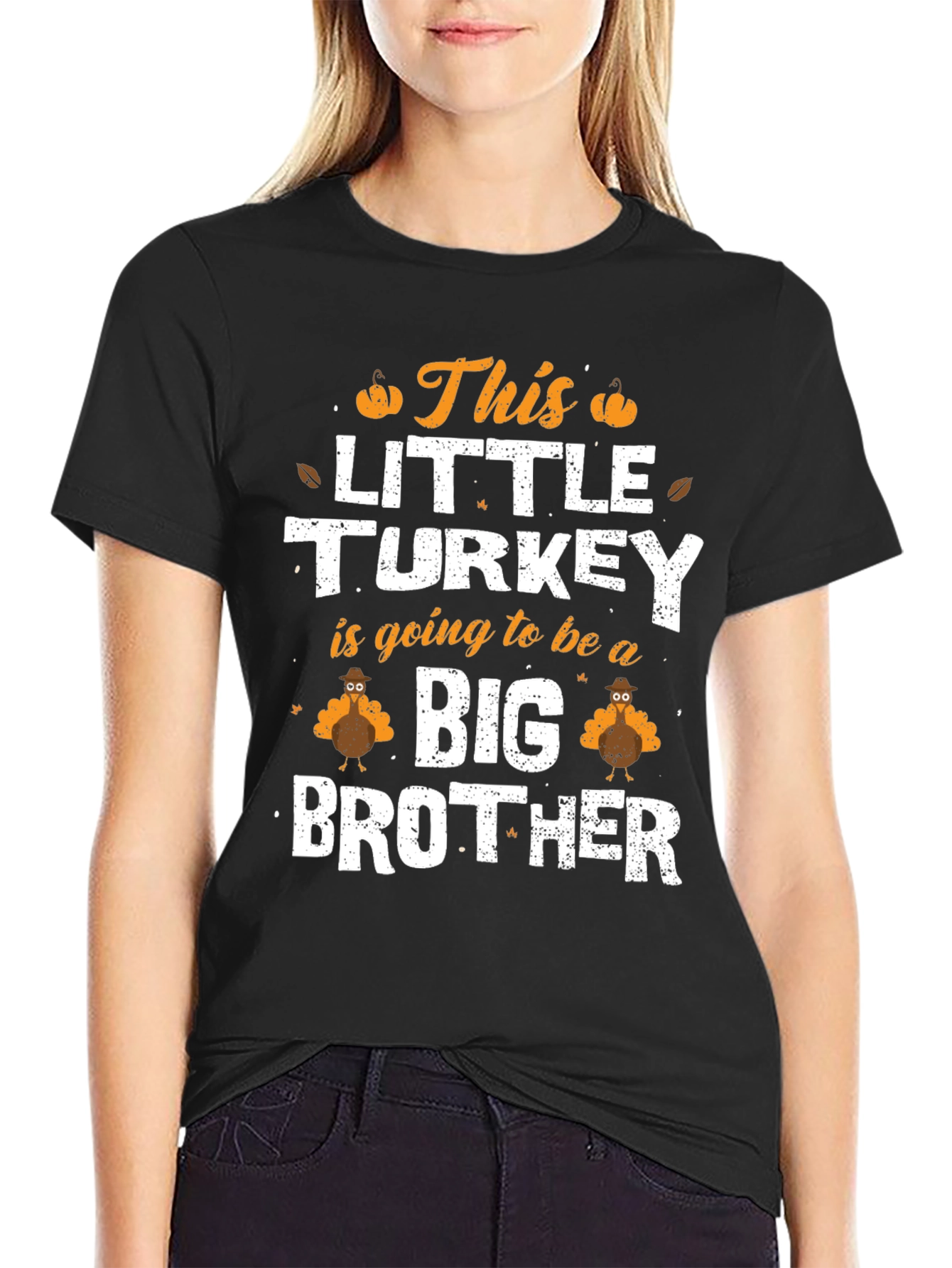 Little Turkey Big Brother Thanksgiving T-Shirt