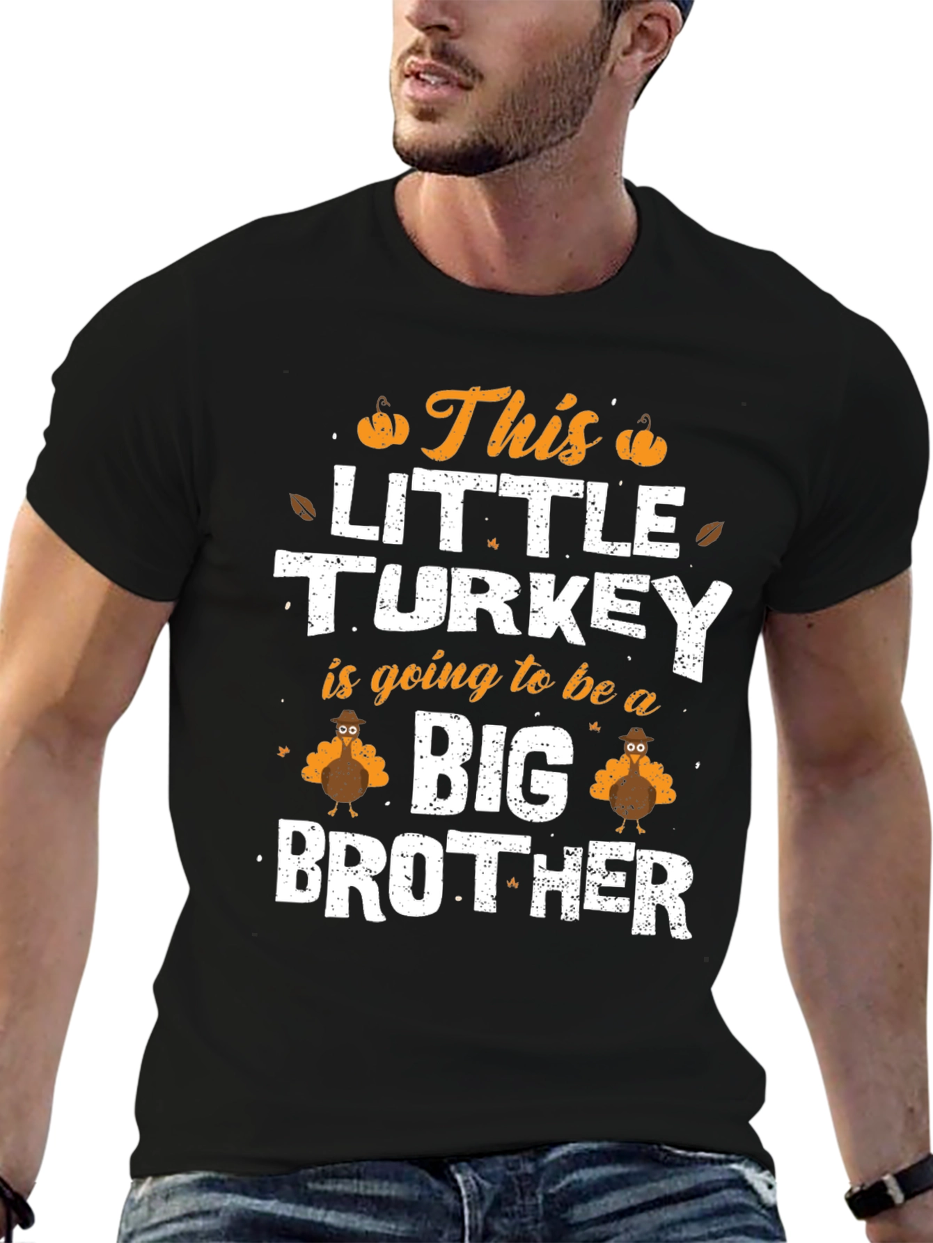 Little Turkey Big Brother Thanksgiving T-Shirt