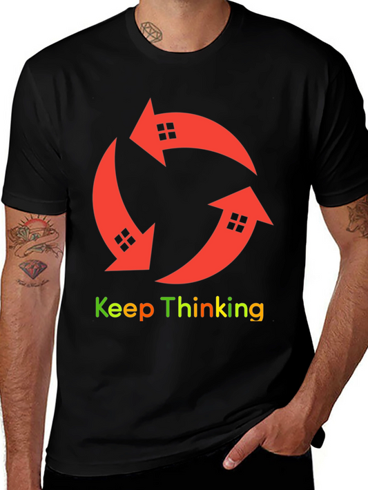 Keep Thinking Arrow House Graphic T-Shirt