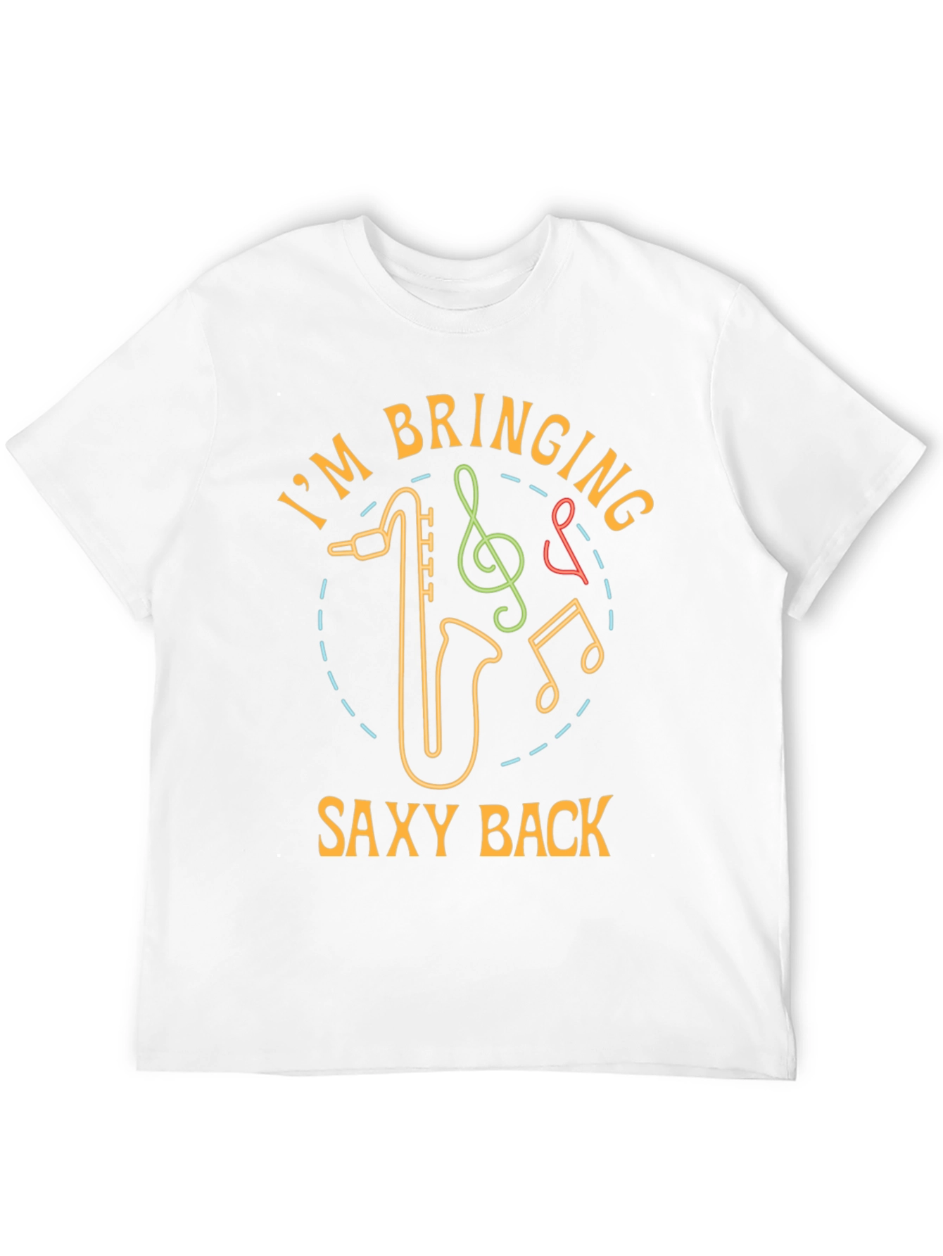 Saxy Back Graphic Tee - Music Lovers T-Shirt