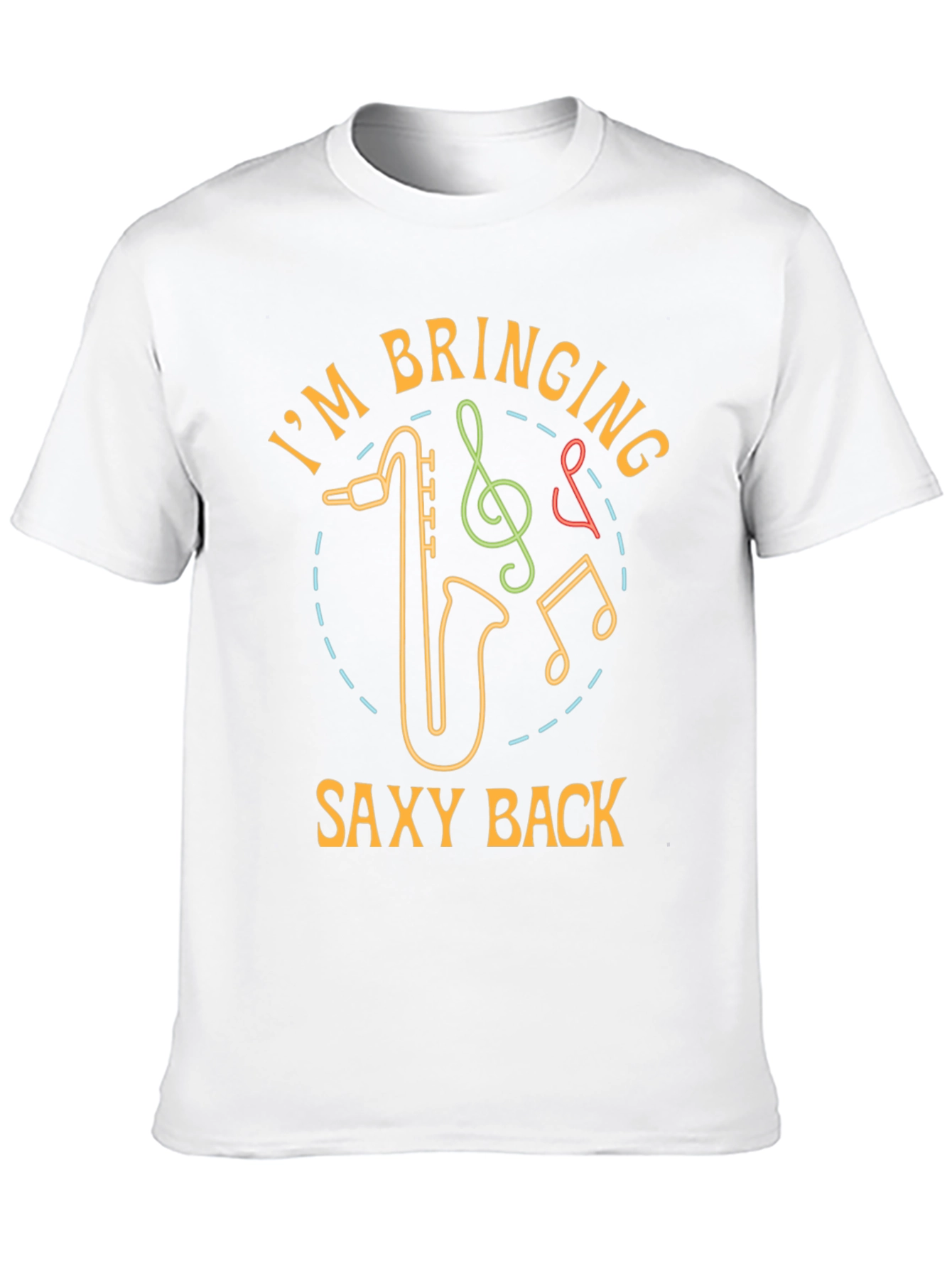 Saxy Back Graphic Tee - Music Lovers T-Shirt