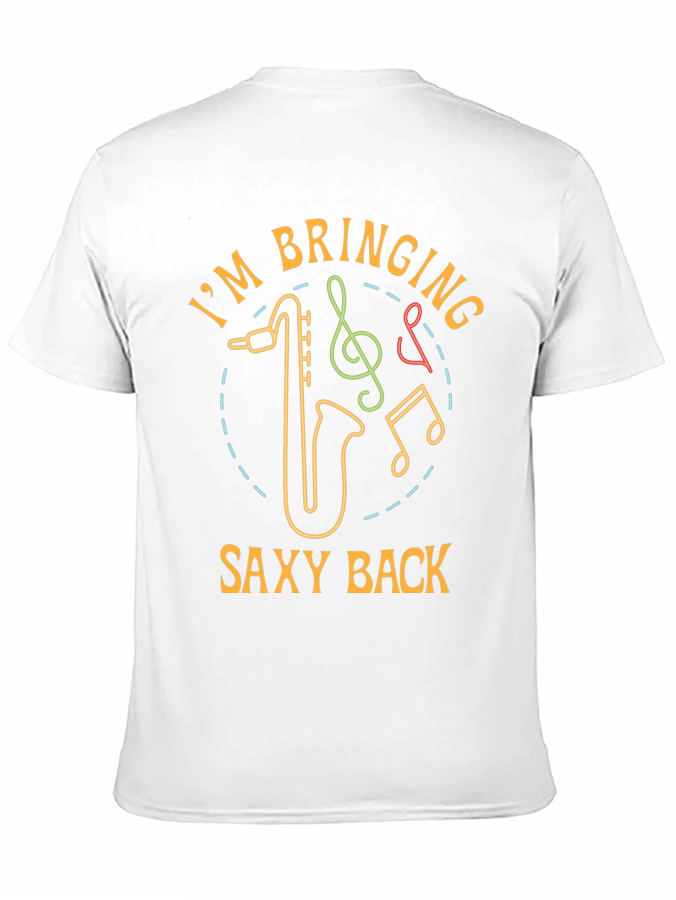 Saxy Back Graphic Tee - Music Lovers T-Shirt
