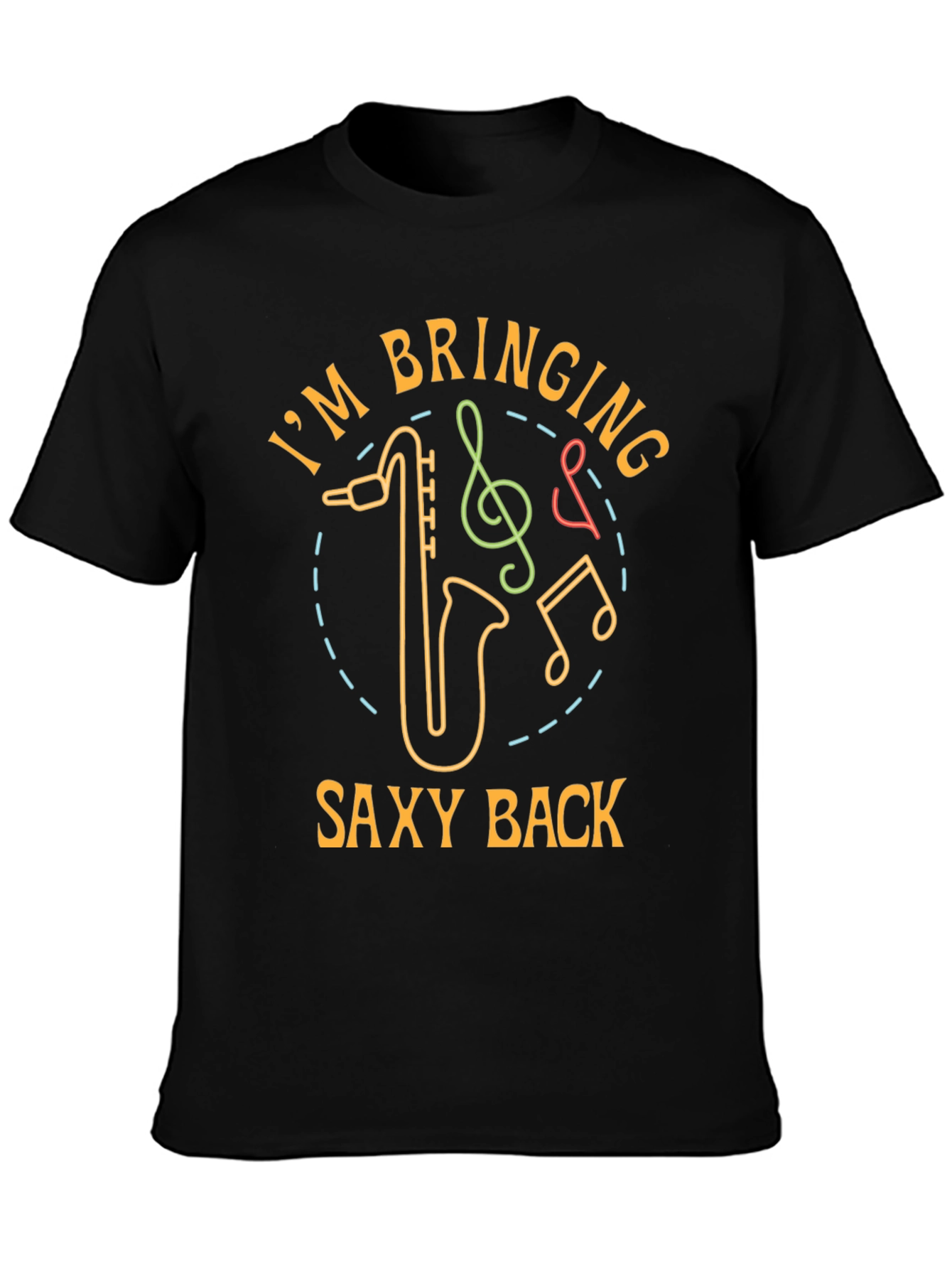 Saxy Back Graphic Tee - Music Lovers T-Shirt