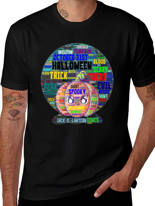 Halloween Word Art Pumpkin T-Shirt