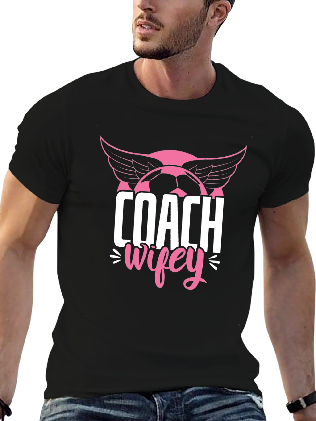 Coach Wifey Soccer T-Shirt - Novelty Graphic Tee
