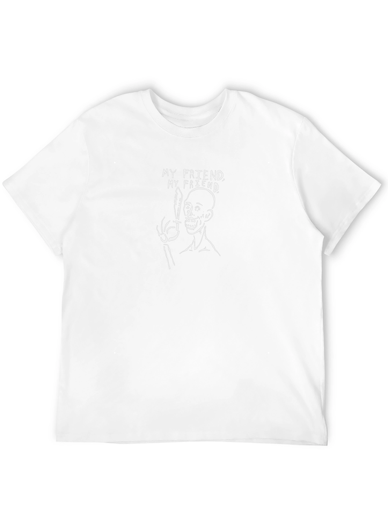 My Friend Graphic Print Black T-Shirt