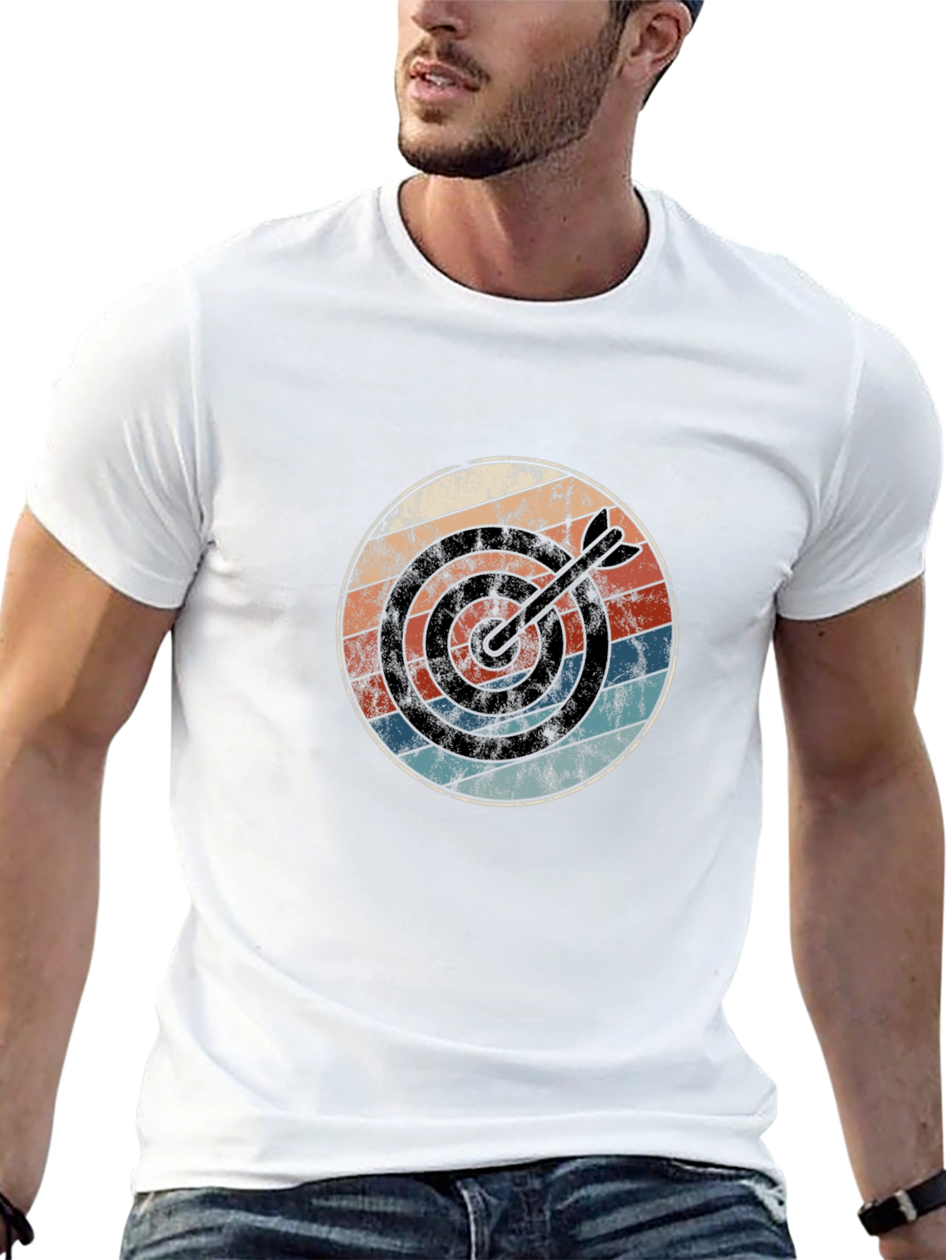 Retro Dartboard Graphic T-Shirt