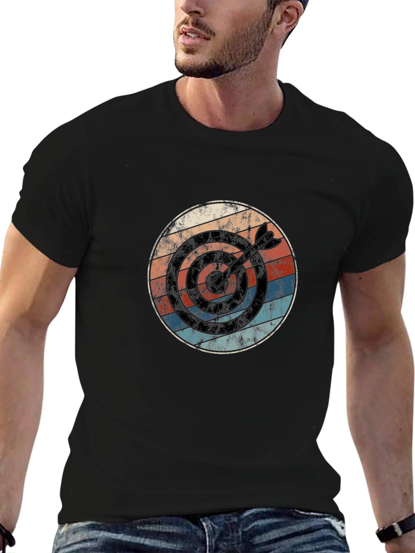 Retro Dartboard Graphic T-Shirt