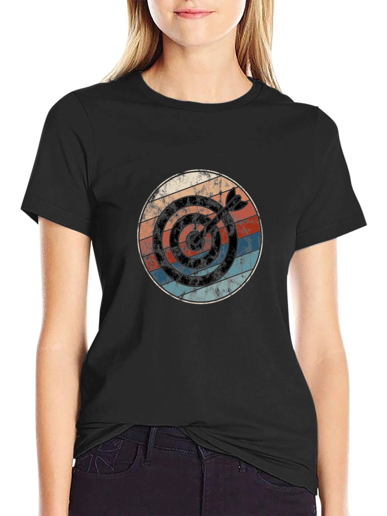 Retro Dartboard Graphic T-Shirt