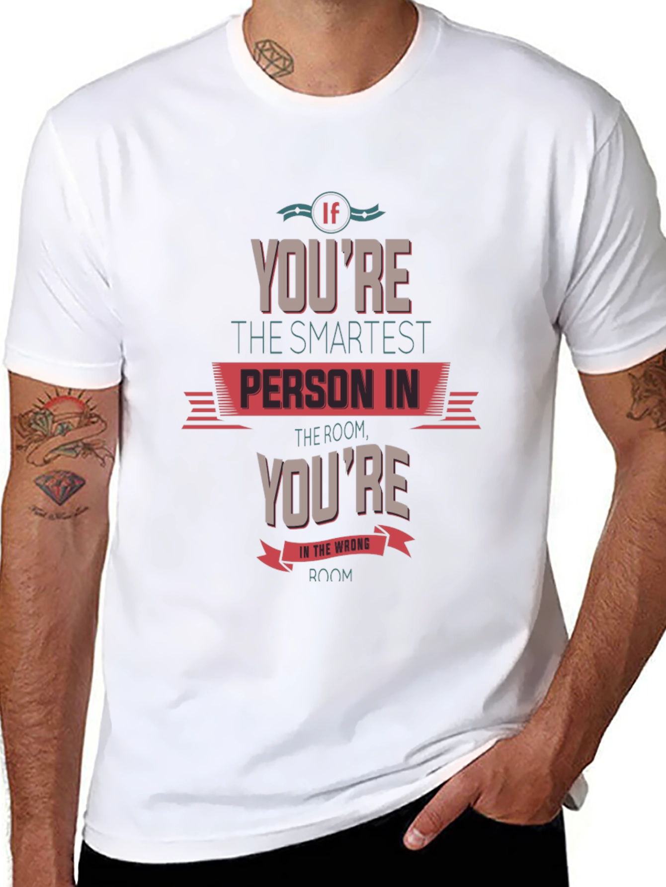 Smartest Person Graphic Tee - Black Cotton T-Shirt