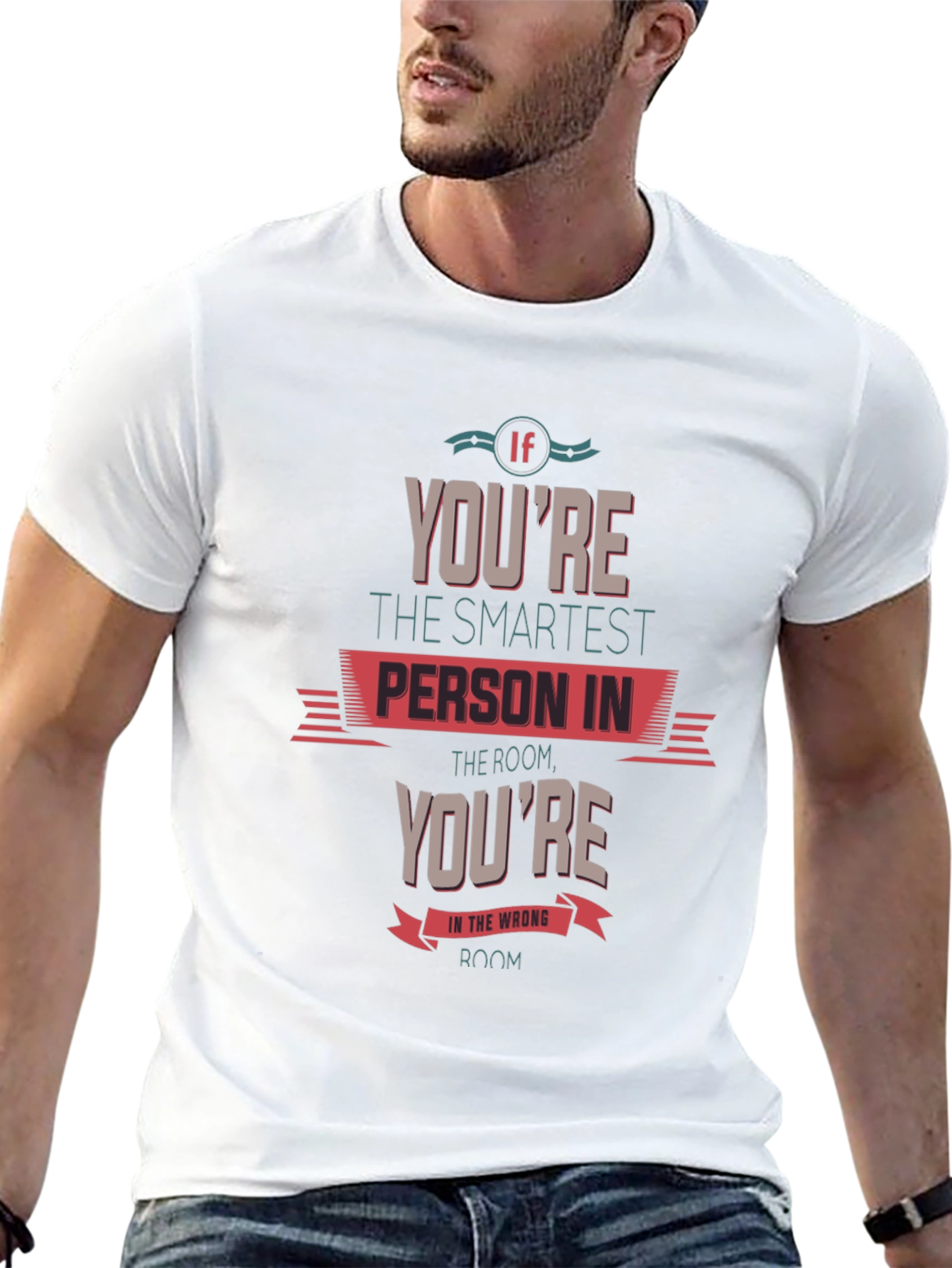 Smartest Person Graphic Tee - Black Cotton T-Shirt
