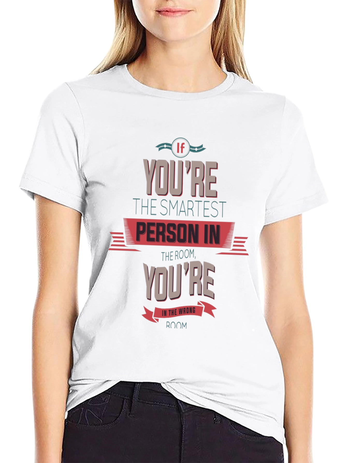 Smartest Person Graphic Tee - Black Cotton T-Shirt