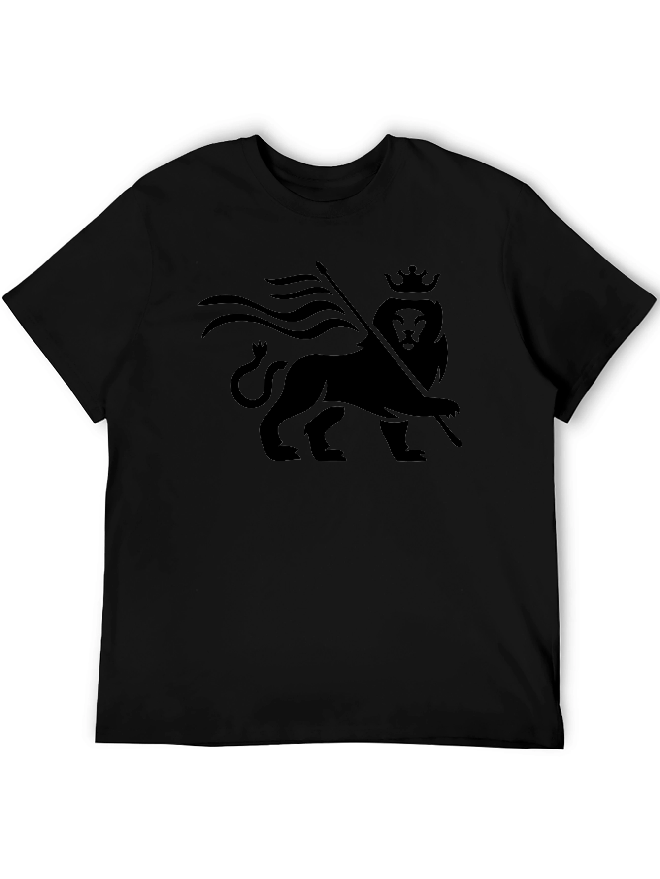 Reggae Lion Crown Black Graphic Tee