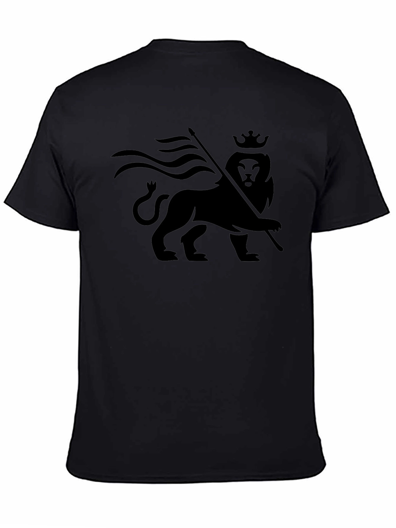 Reggae Lion Crown Black Graphic Tee