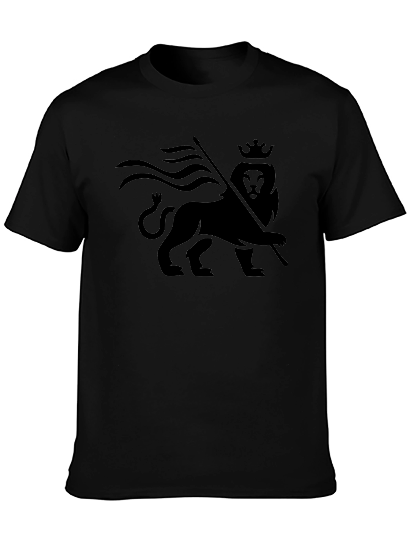 Reggae Lion Crown Black Graphic Tee